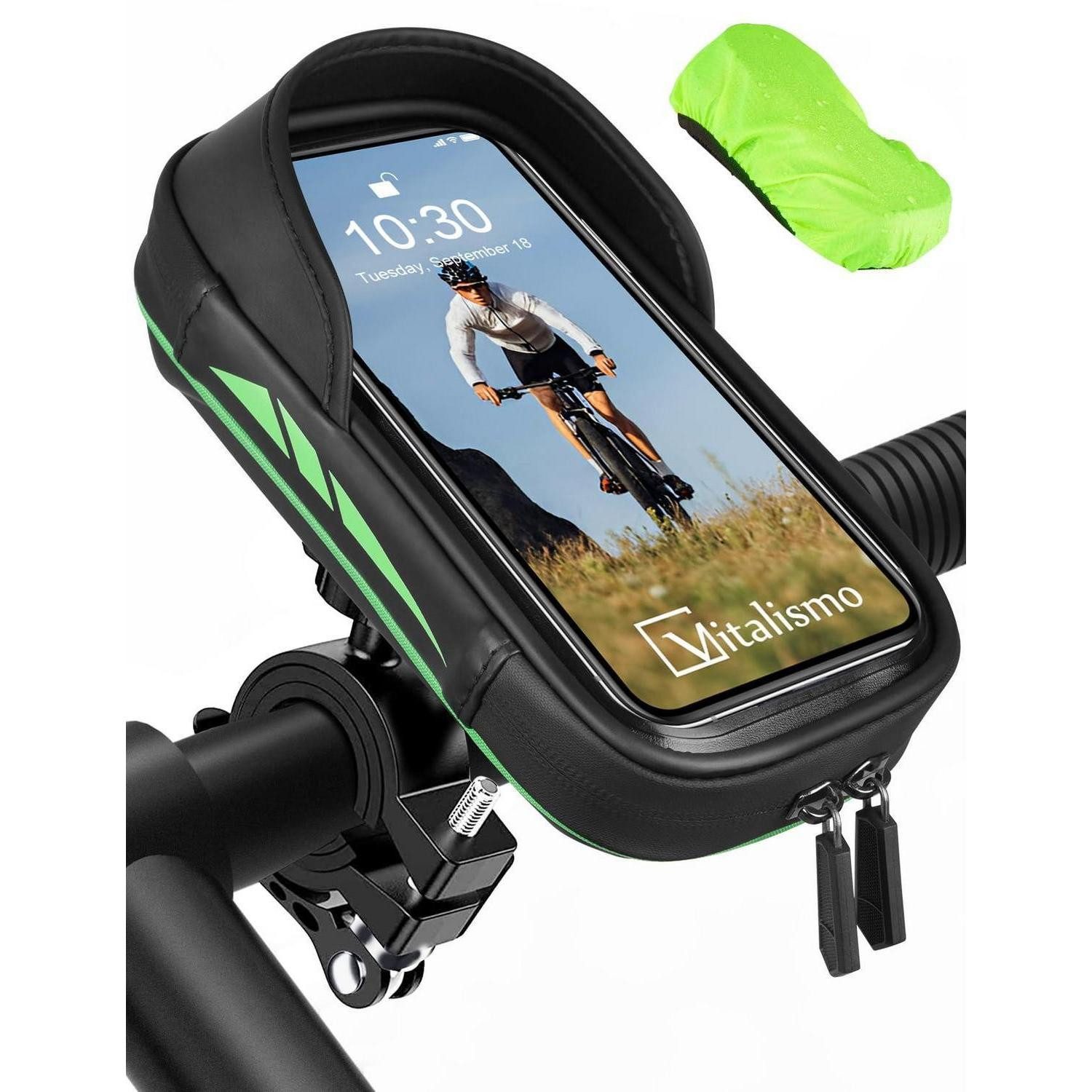 Smartphone-Halterung Handyhalterung Fahrrad Wasserdicht Schwarz-grün unter 7 Zoll