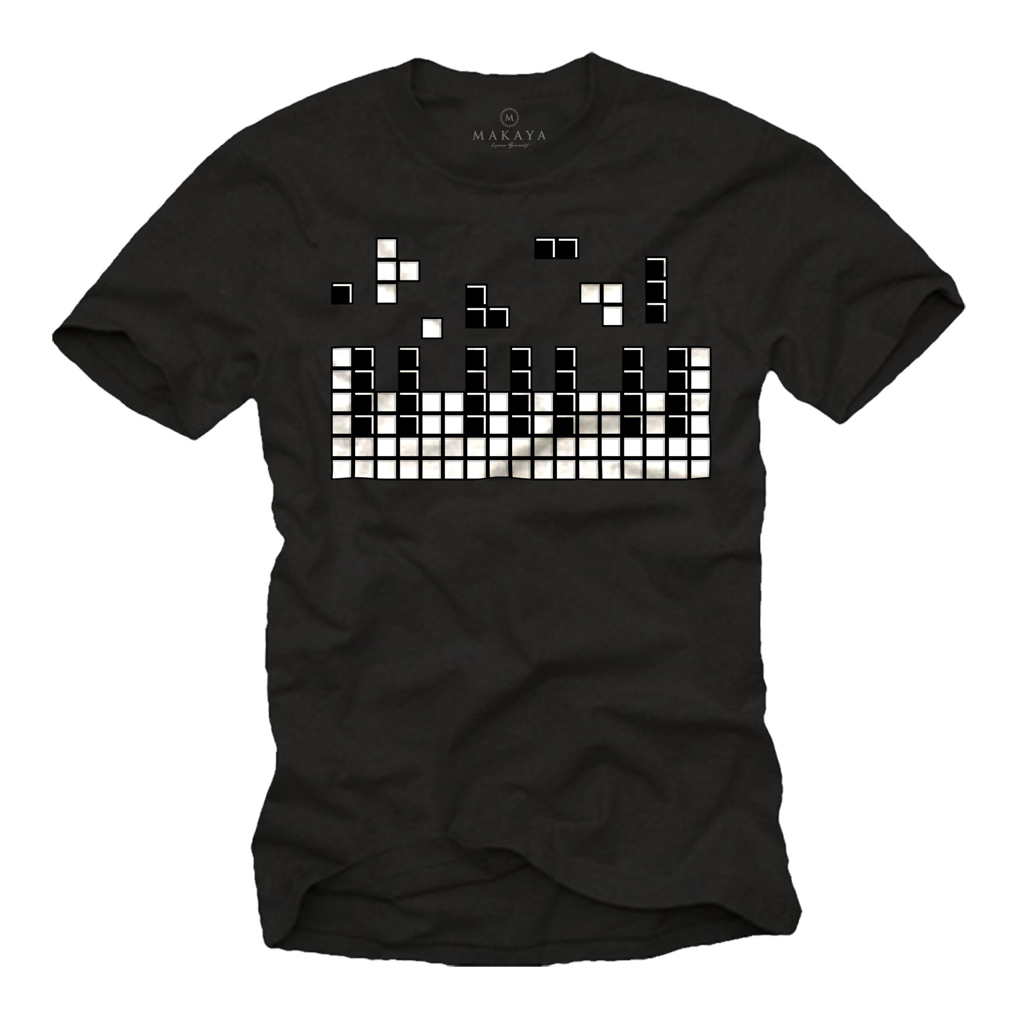 Herren Piano Musiker Gamer Schwarz Klavier Gaming Jugendliche für Print-Shirt Jungen, Geschenke Männer, Motiv Jungs MAKAYA