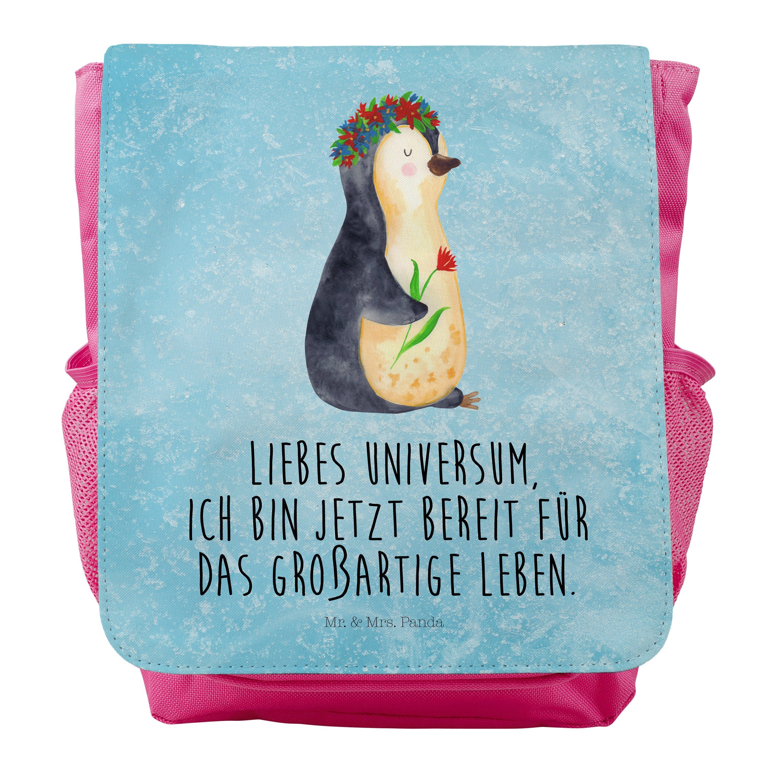 - Mädchen & Blumenkranz Lebenslust, - Pinguin Geschenk, Eisblau Panda Kinderrucksack Rucksac Mrs. Mr.
