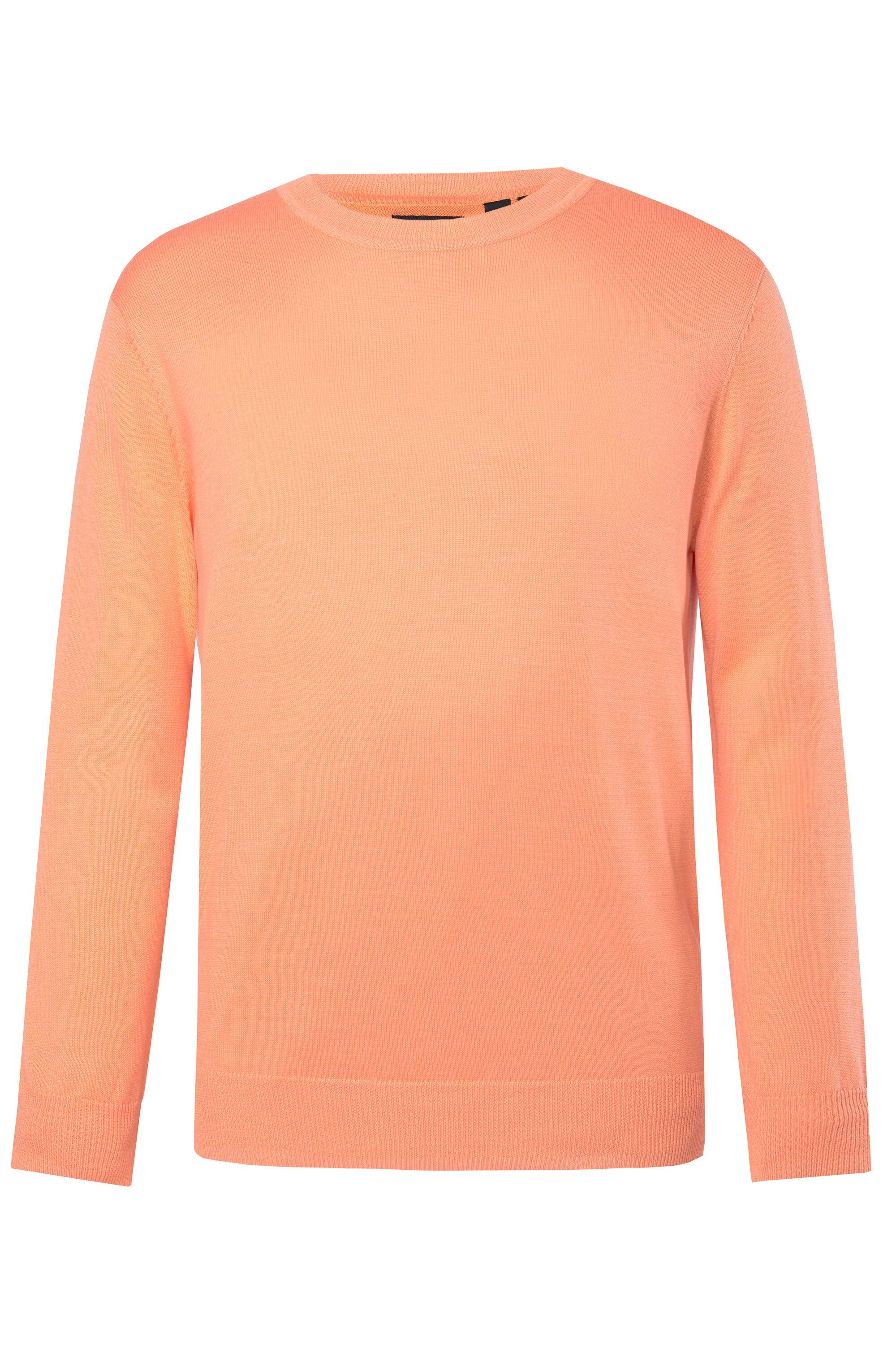 JP1880 Rundhalspullover Pullover leichter Feinstrick Badge günstig online kaufen