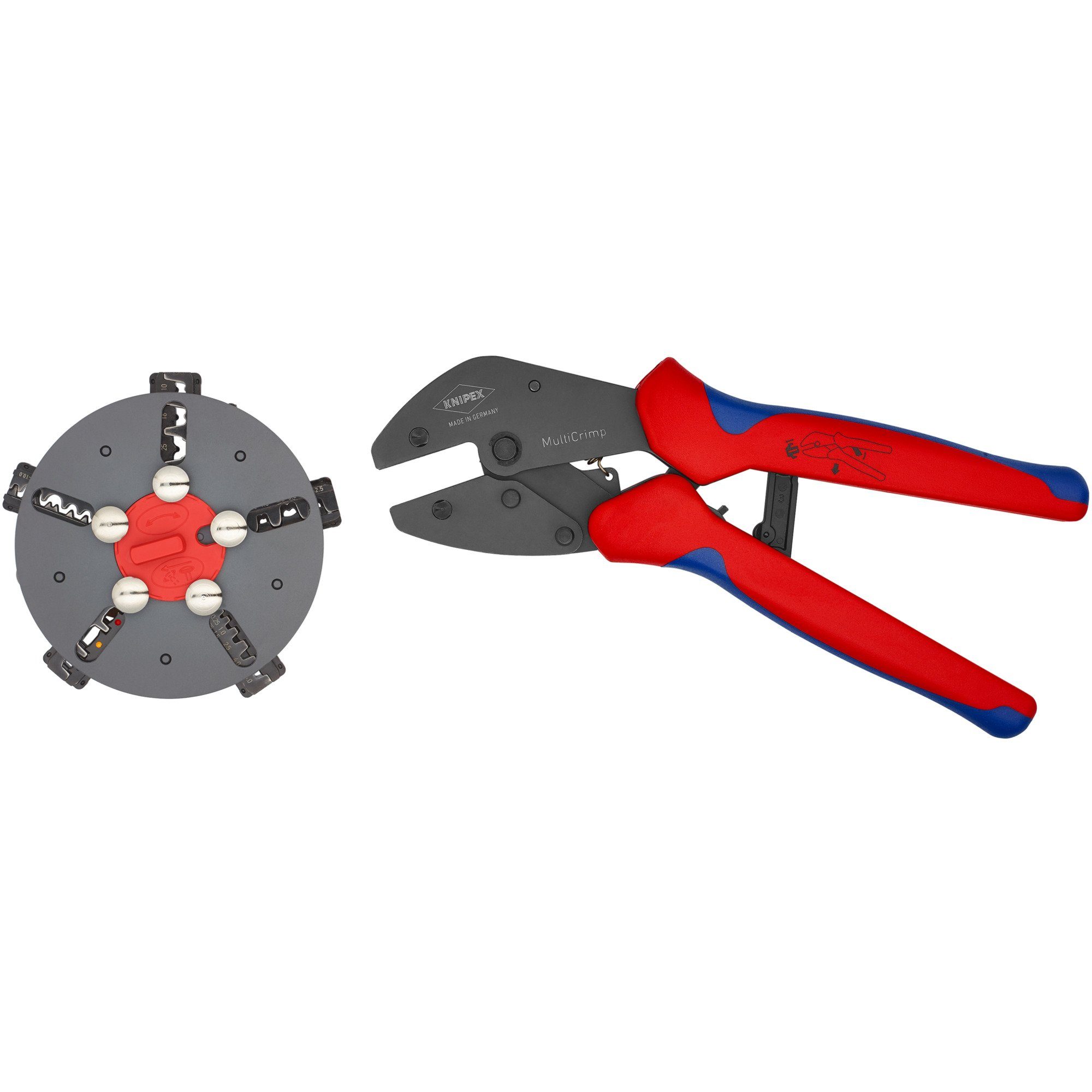 Knipex Greifzange KNIPEX MultiCrimp 97 33 02, mit Wechselmagazin