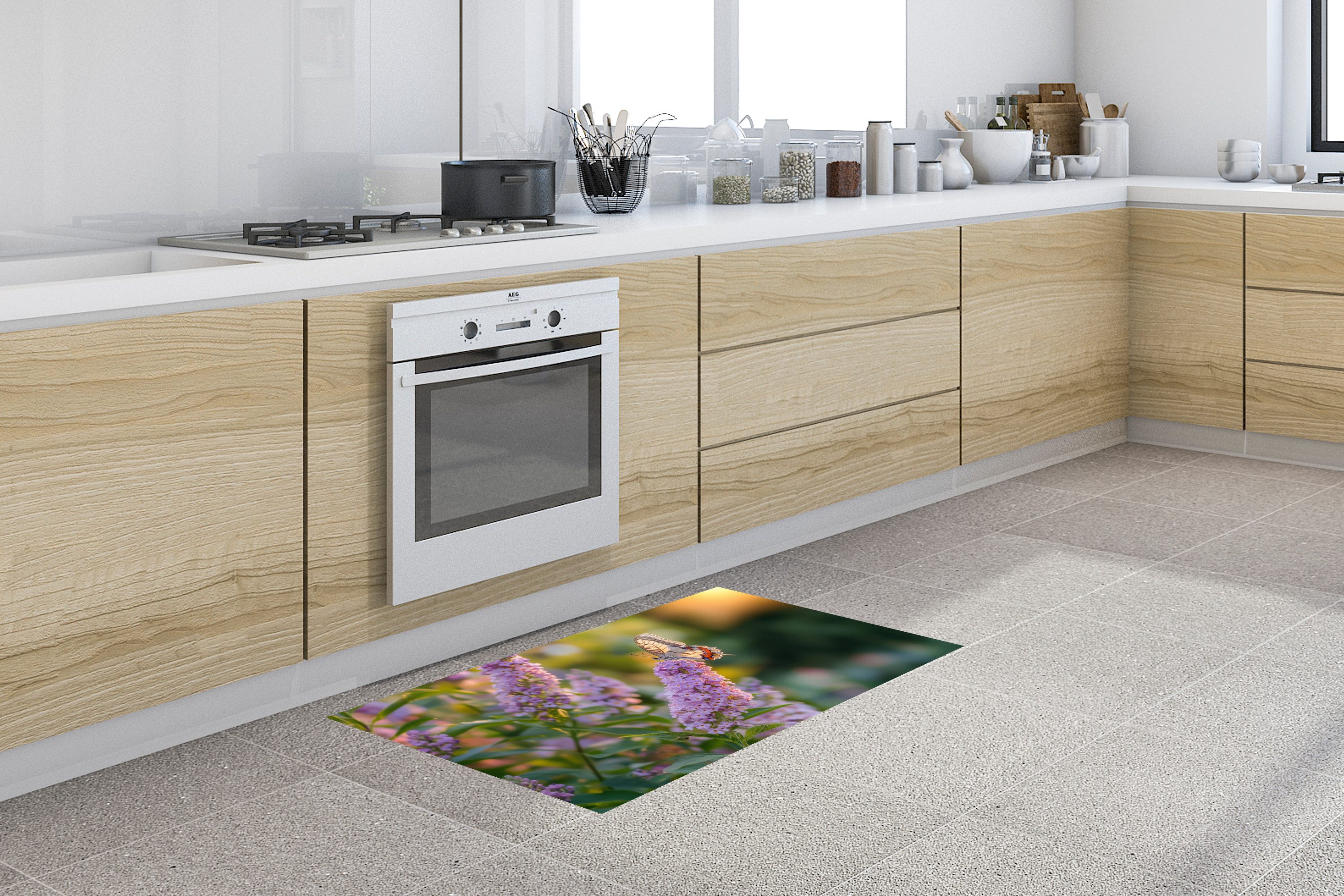 MuchoWow Küchenläufer Verschnörkelt - Schmetterling - günstig online kaufen