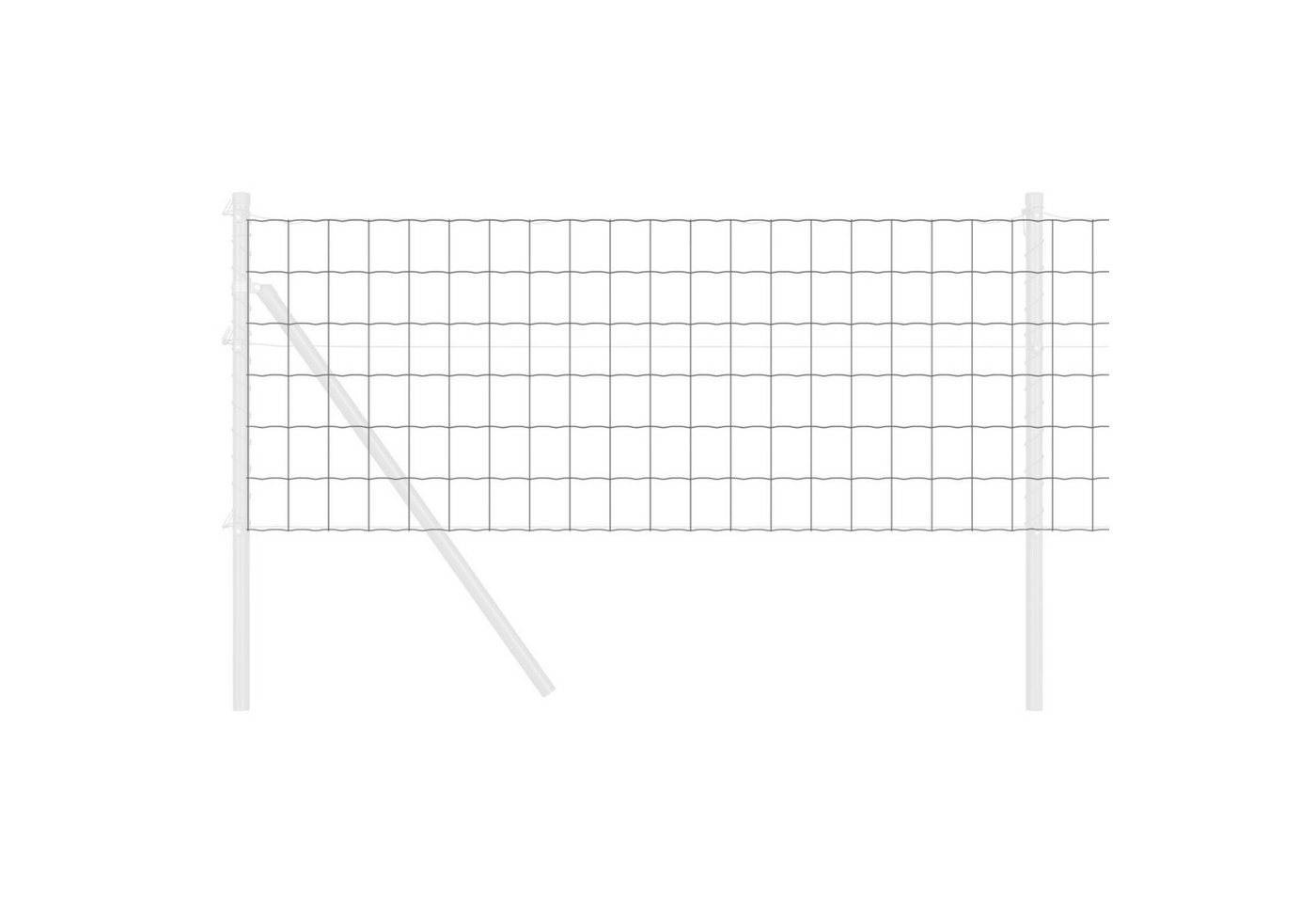 Thumbnail - vidaXL Gartenzaun Euro-Zaun Grau 0,6x25 m Stahl, (1-St)