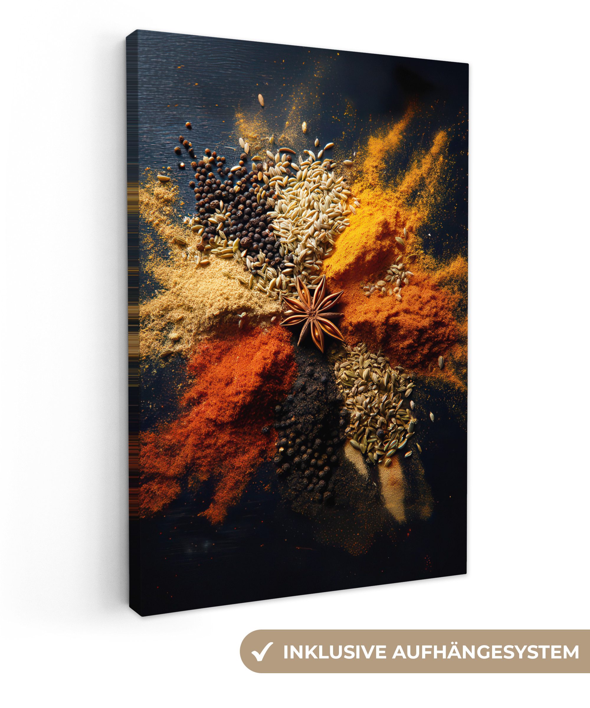 OneMillionCanvasses® Leinwandbild Gewürze - Explosion - günstig online kaufen