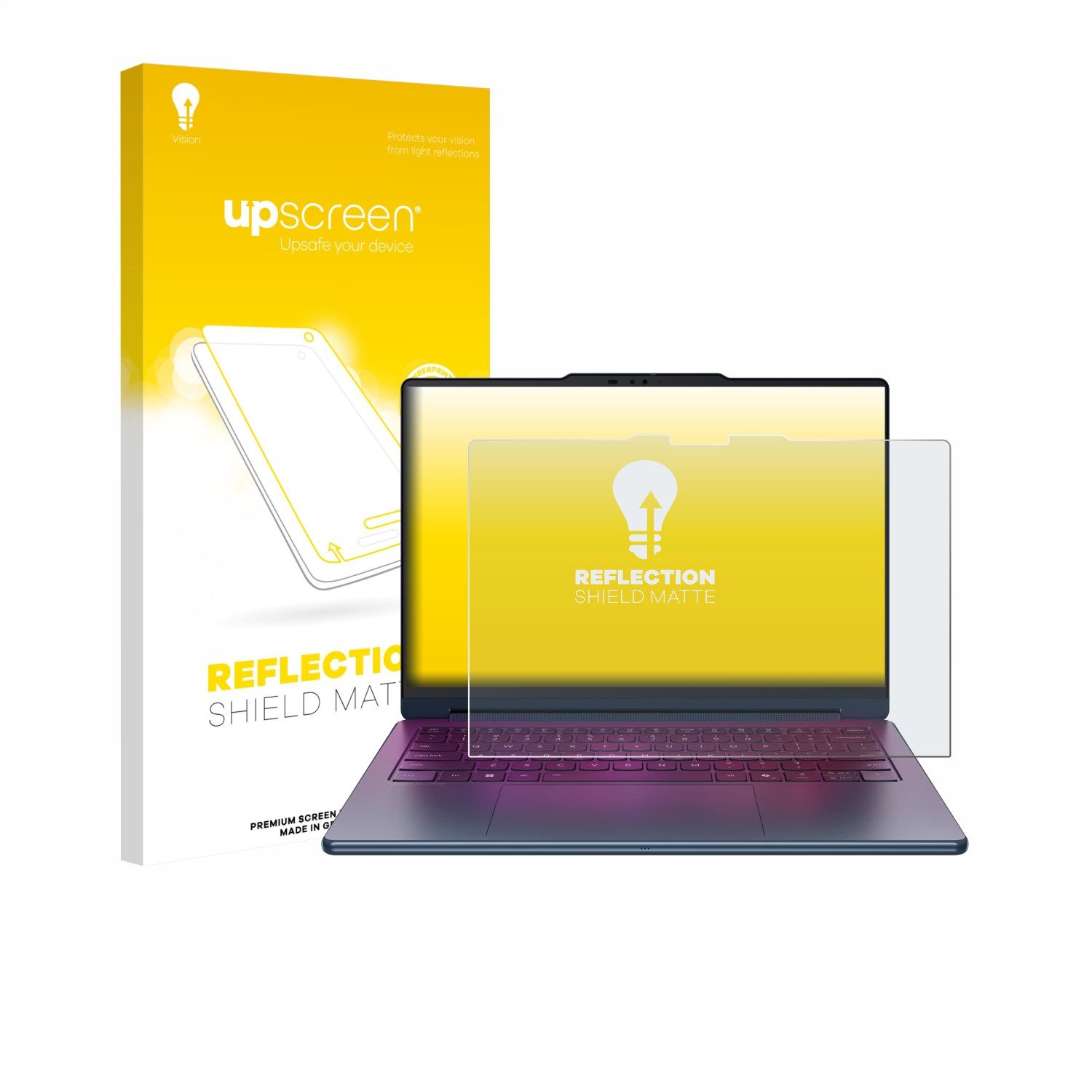 upscreen Displayschutzfolie Schutzfolie für Lenovo Yoga 9i 2-in-1 Gen 11 Aura Edition 14", Displayschutz Schutz Folie Matt Entspiegelungsfolie