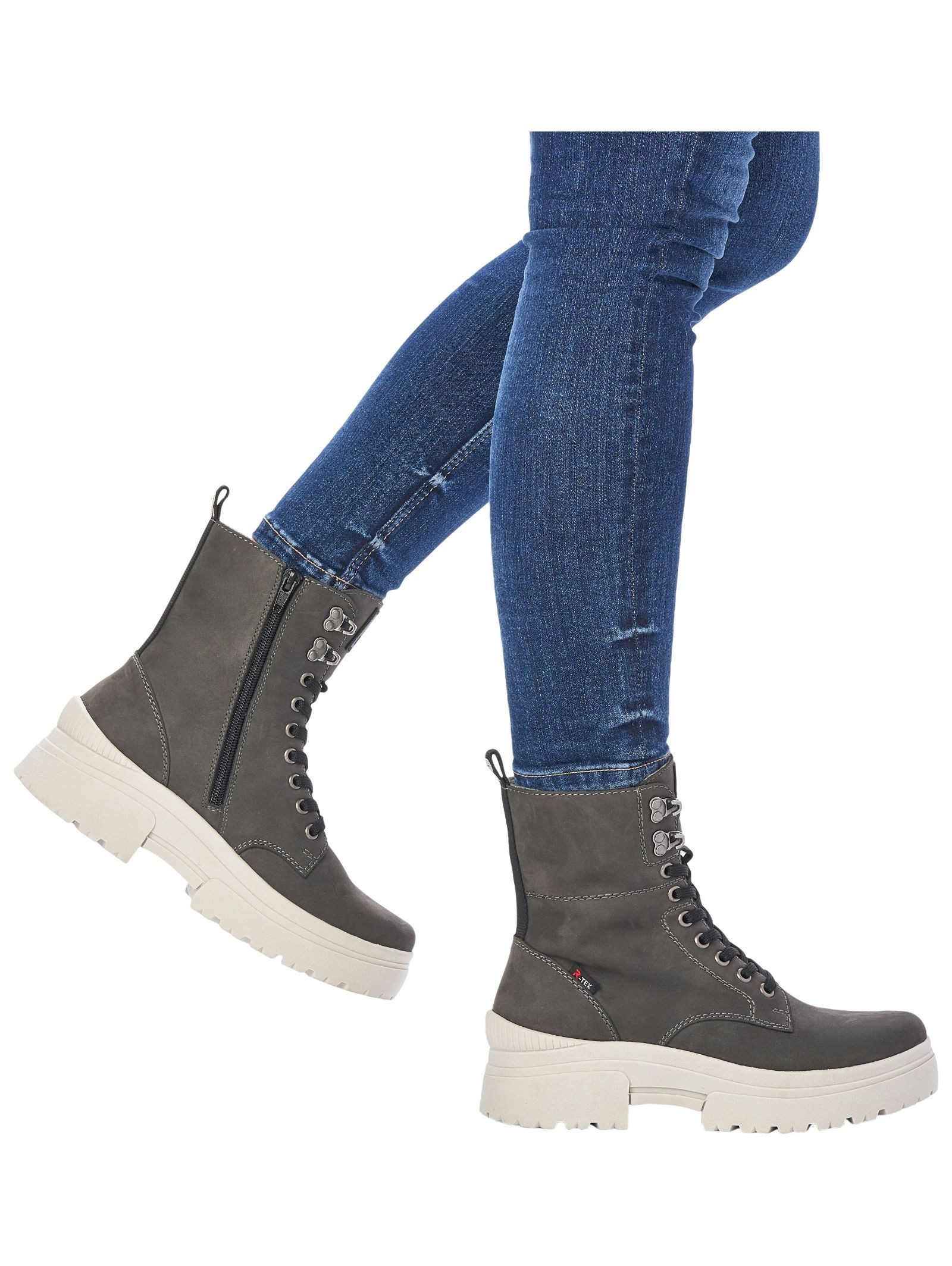 Rieker Stiefelette Leder Schnürstiefelette
