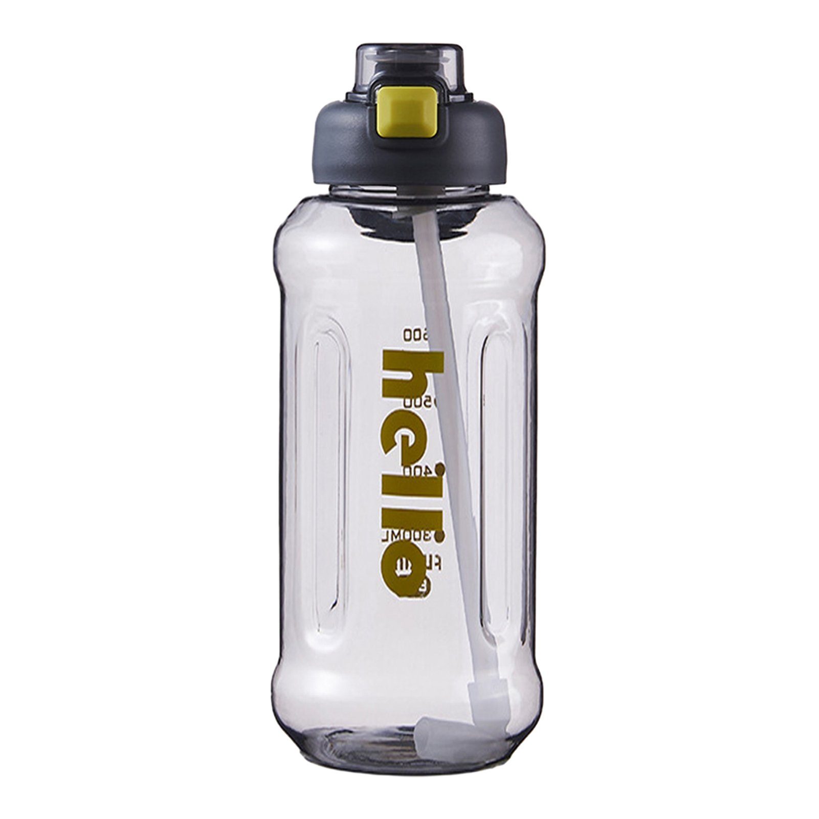 Blusmart Trinkflasche Tragbarer Stroh-Wasserbecher Mit Griff, Hoher Kapazität, Versiegelter, Trinkflasche dark grey 1300ml