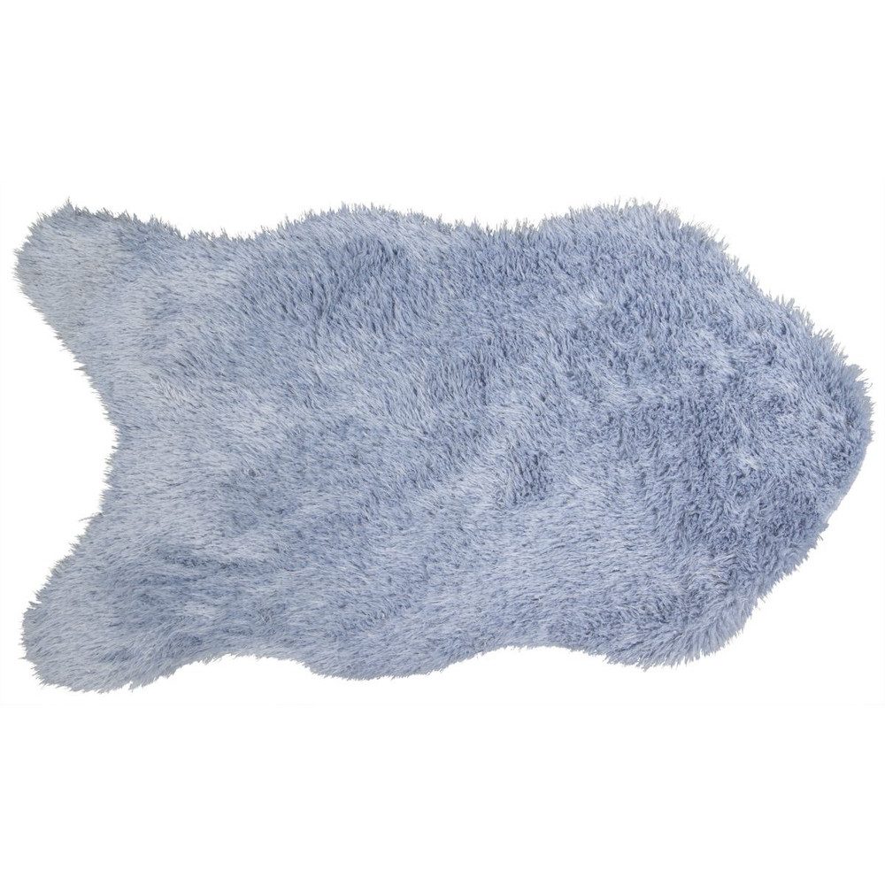 Kaemingk Weihnachtsfigur Teppich Kunstfell - blau günstig online kaufen