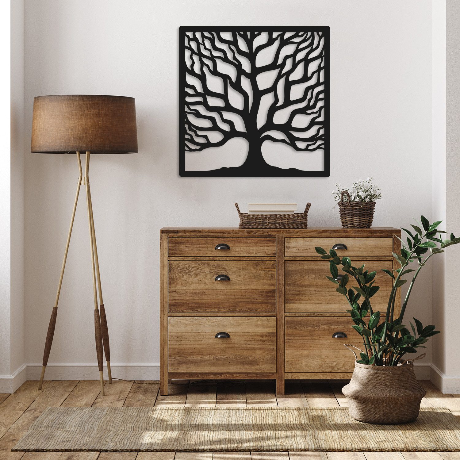 OTTO home Wandbild Lebensbaum durchsichtig mit Lochbohrung für leichte Anbringung, Baum, Baumbilder, Wald (1 St), Lebensbaum, Schwebeeffekt dank der Transparenz
