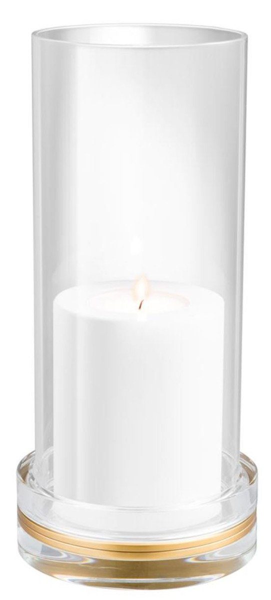Casa Padrino Kerzenleuchter Luxus Kristallglas Kerzenleuchter 14 x H. 30 cm - Designer Wohnzimmer Accessoires | Kerzenständer