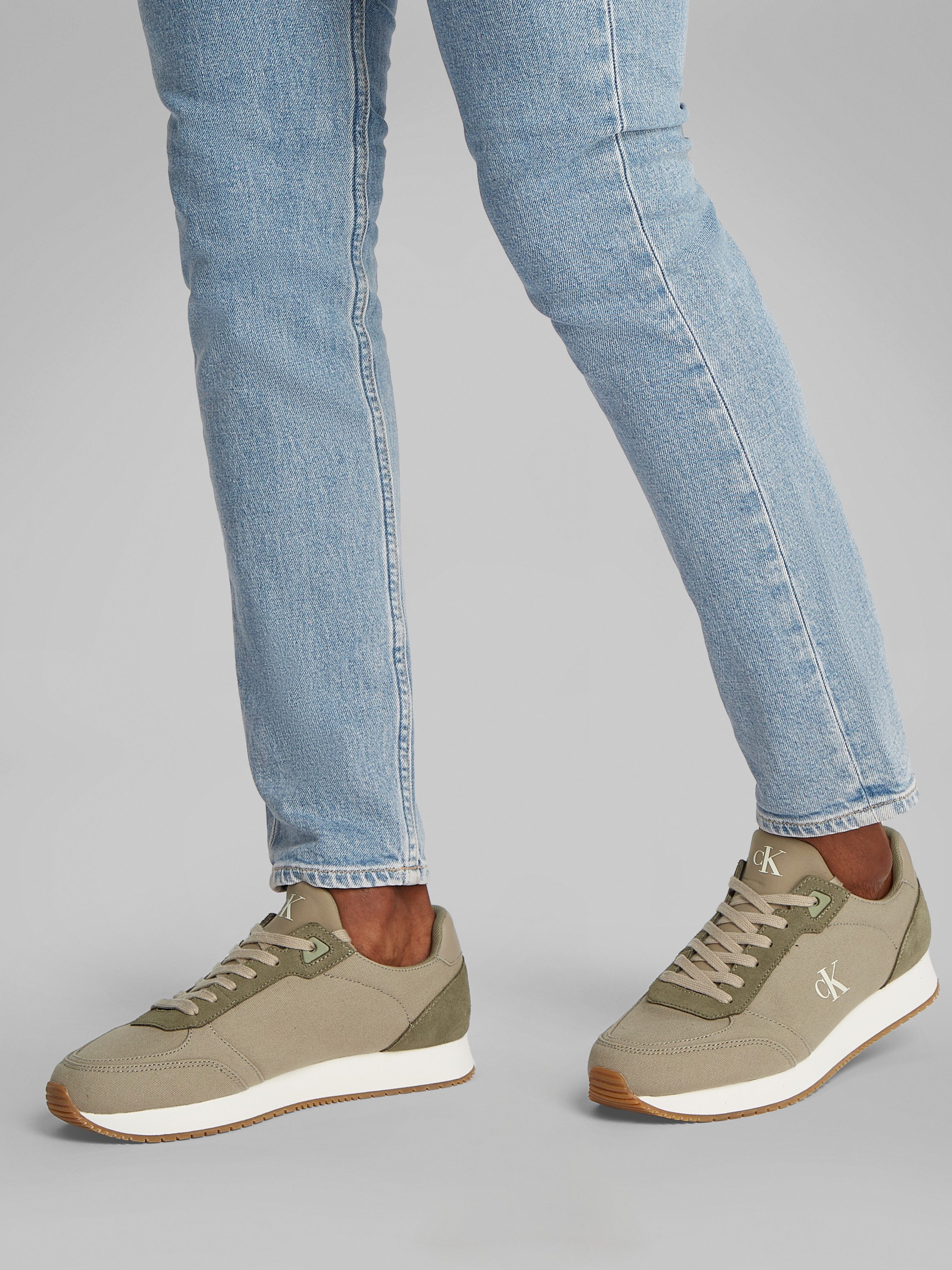 Calvin Klein Jeans RUNNER SOCK LACEUP MG CANVAS Sneaker, Freizeitschuh, Hal günstig online kaufen