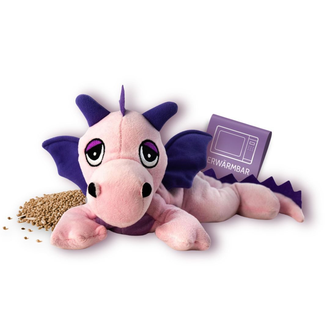 Habibi Plush Wärmekissen Habibi Plush Wärmekissen Stofftier Glücksdrache rosa