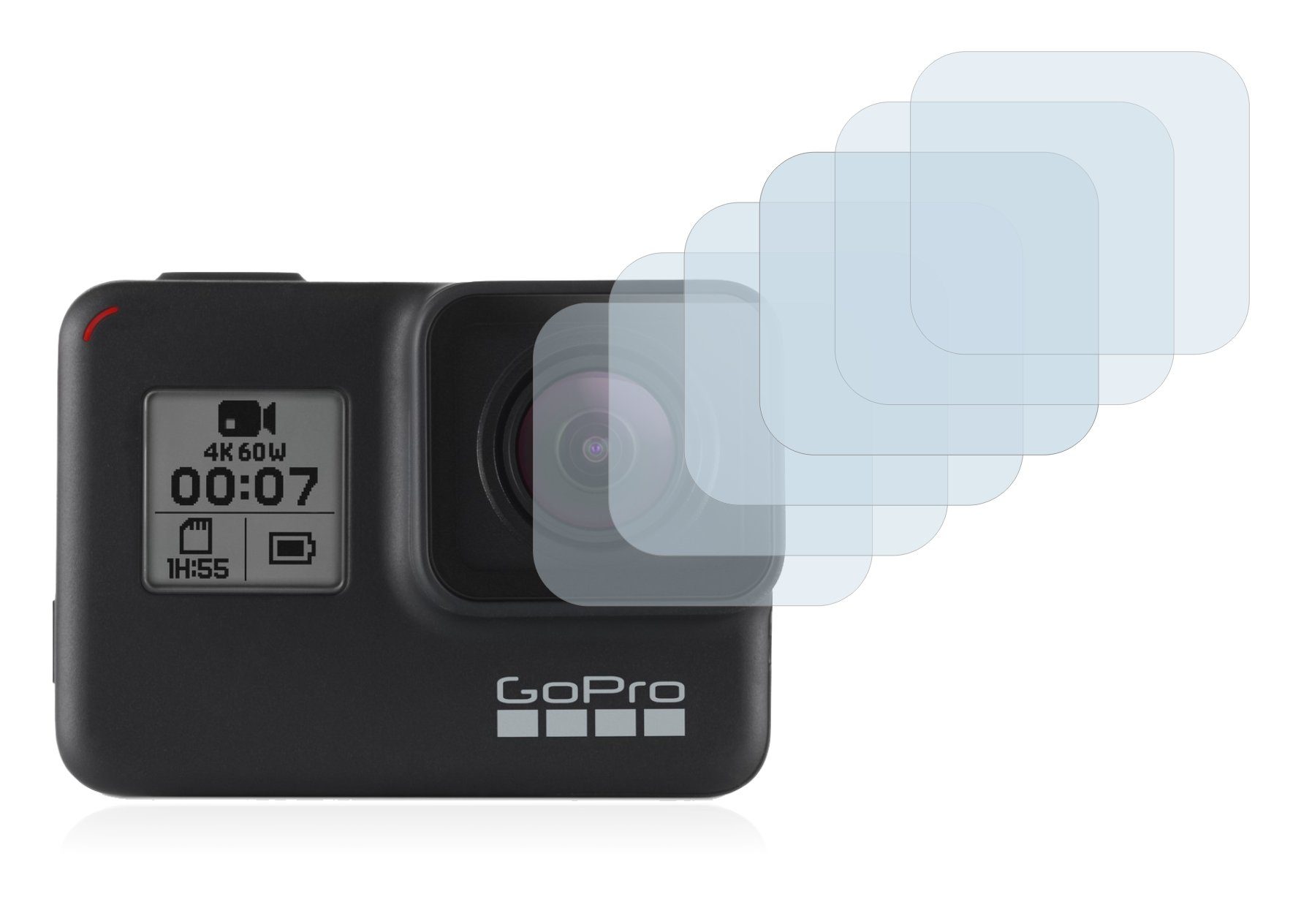 Savvies Schutzfolie für GoPro Hero 7 Black (Linse), Displayschutzfolie, 6  Stück, Folie klar