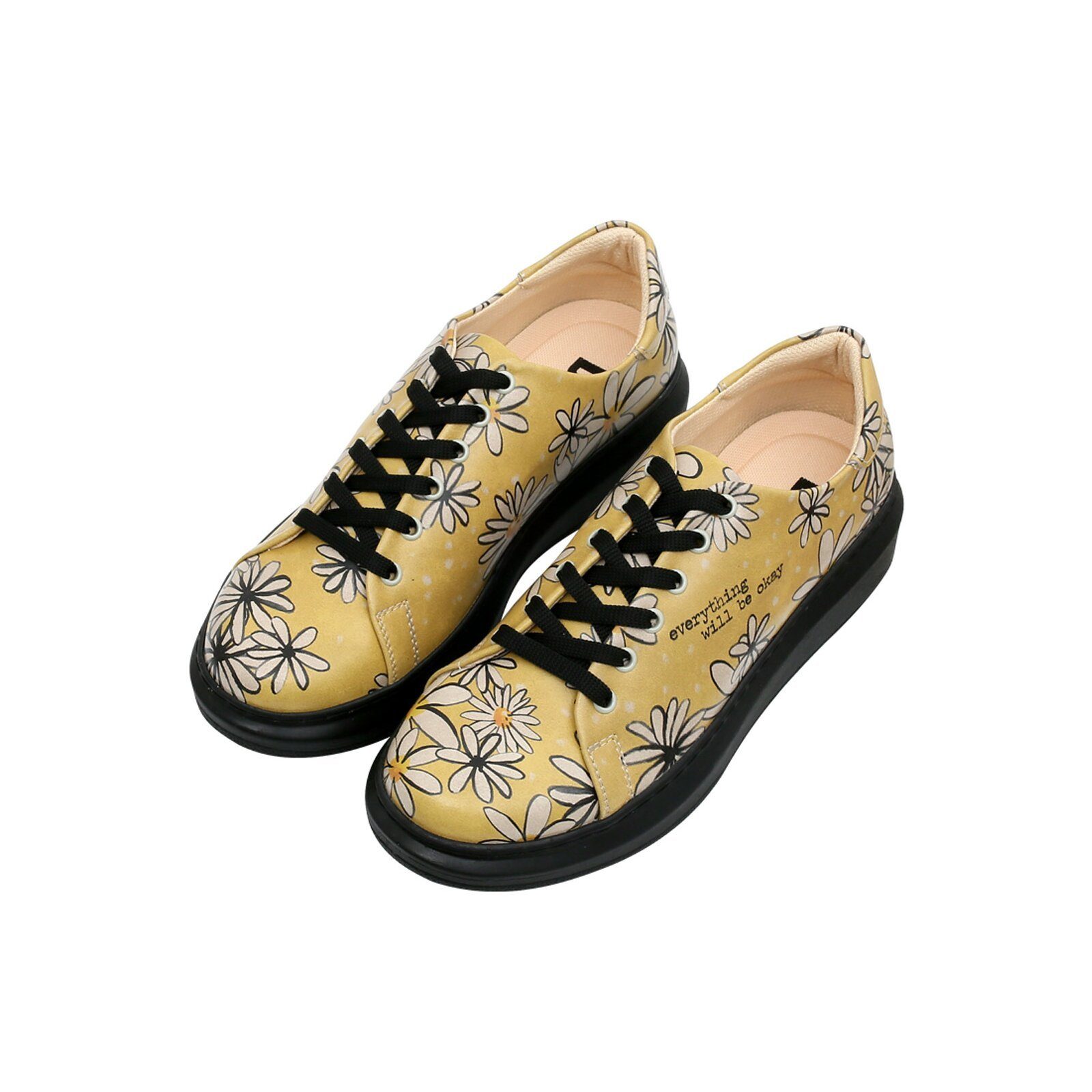 DOGO Myra Low-Top Sneaker Everything Will Be Okay Damen Sneaker Plateausneaker Handgefertigt