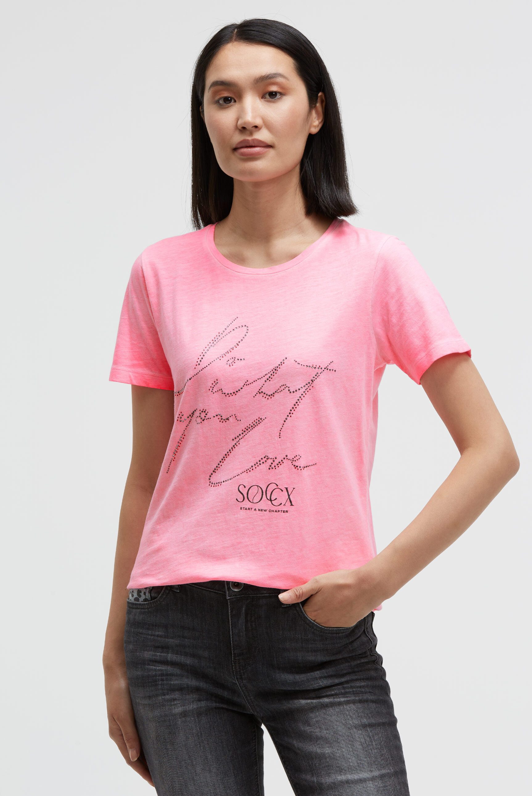 SOCCX Rundhalsshirt aus Baumwolle
