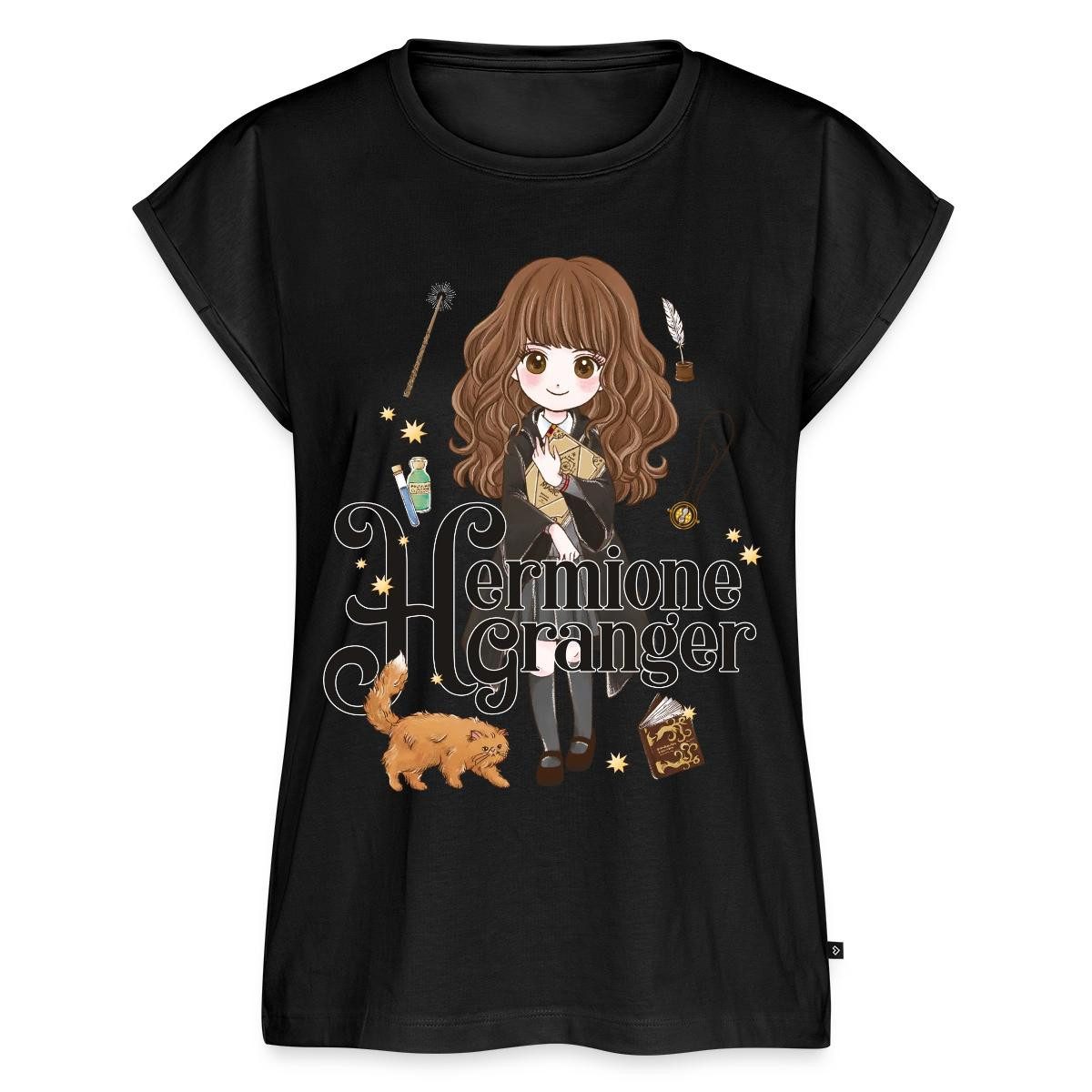 Spreadshirt T-Shirt Harry Potter Hermine Granger Chibi Damen Casual Relaxed T-Shirt (1-tlg)