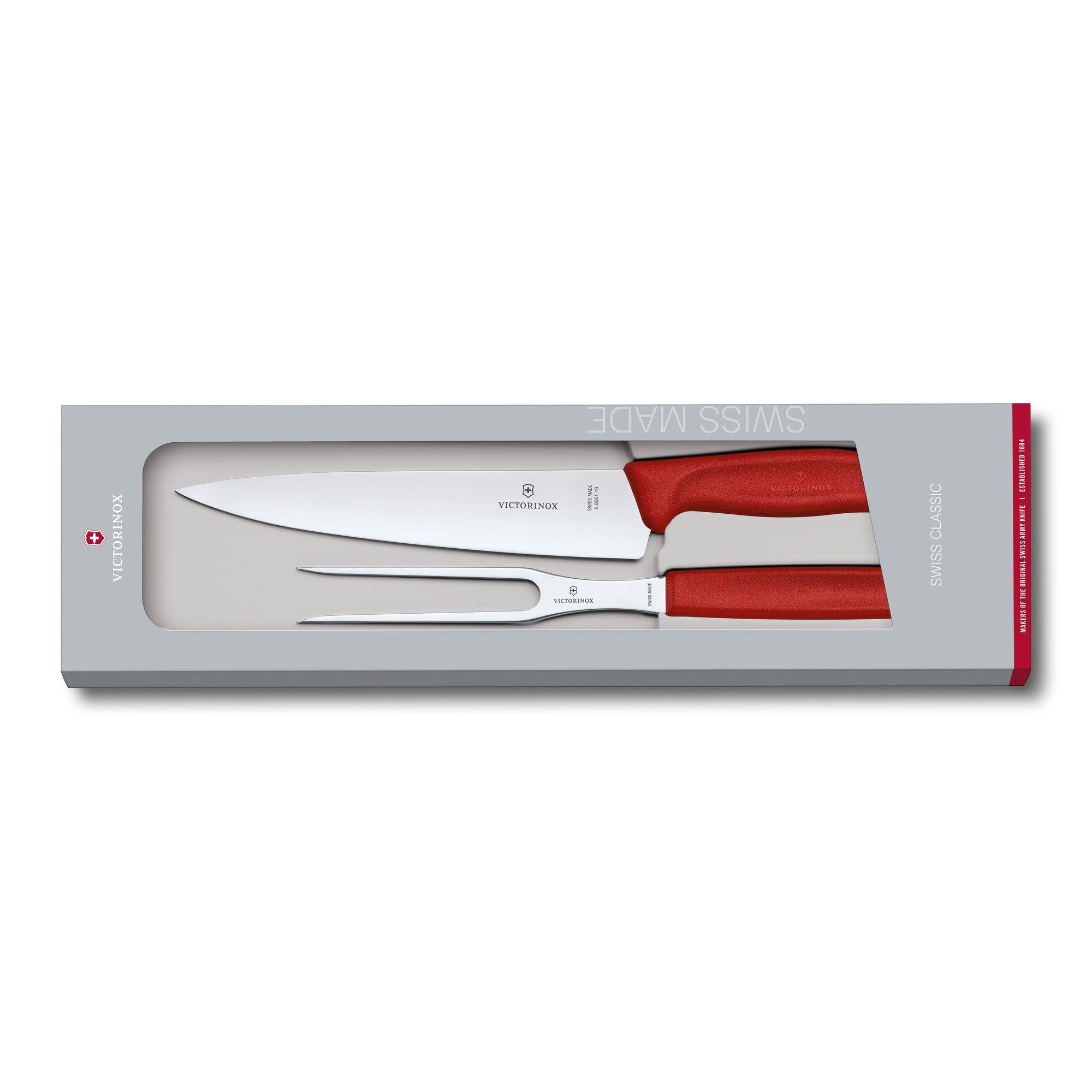 Victorinox Messer-Set Swiss Classic Tranchier-Set, 2-teilig rot