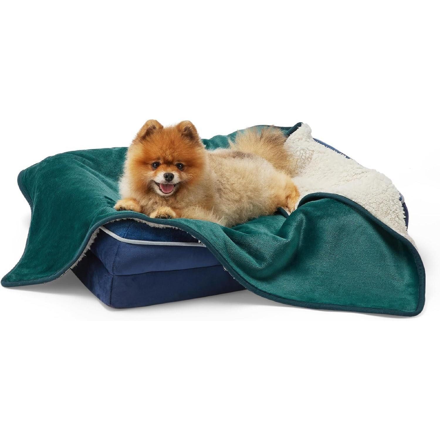 LuxusKollektion Tierdecke Hundedecke Sofaschutz wasserdicht 80x60cm Dunkelgrün