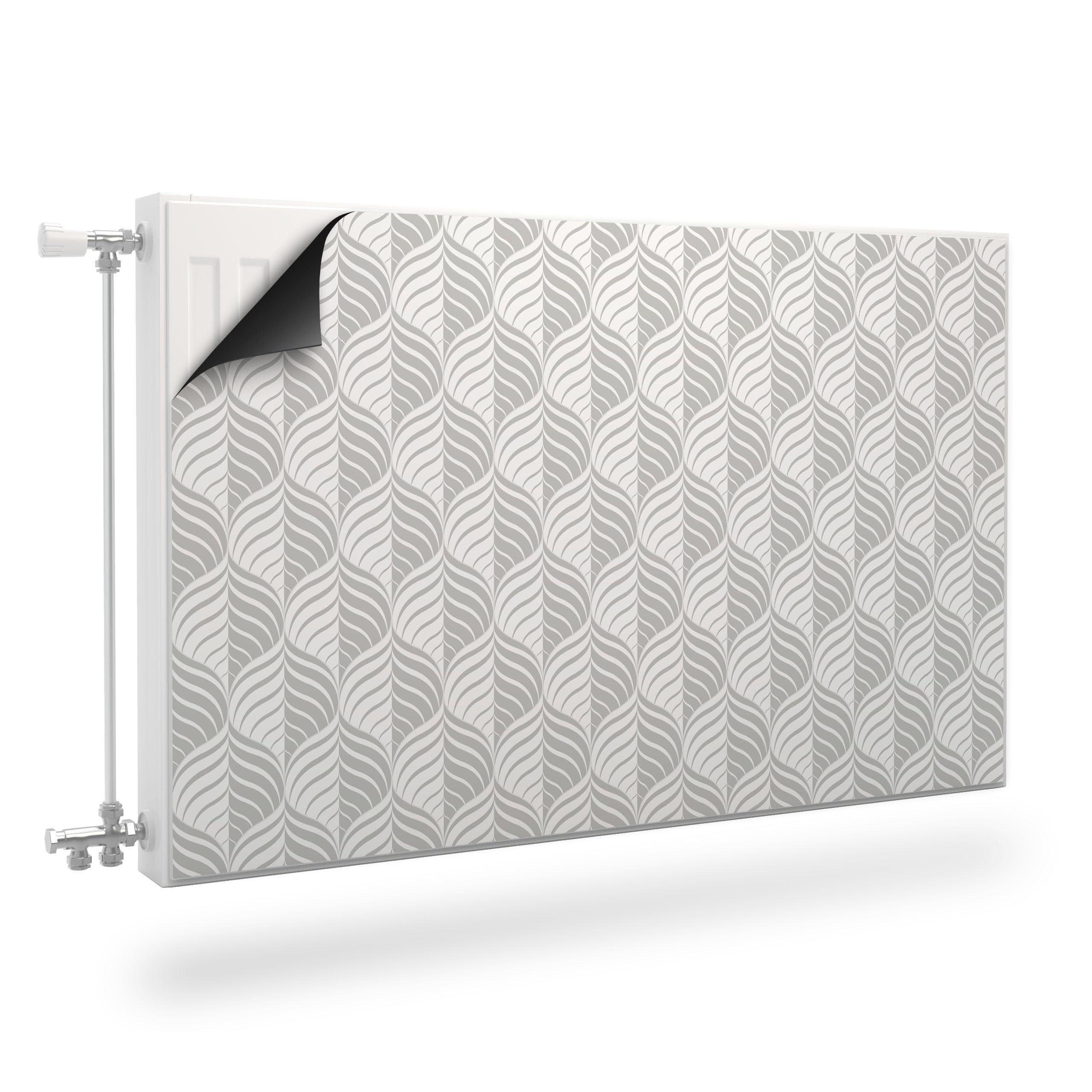 Muralo Magnetfolie Heizkörperverkleidung Geometrische 3D-Formen – Heizkörperabdeckung, 80x60 cm, abriebfest, abwischbar