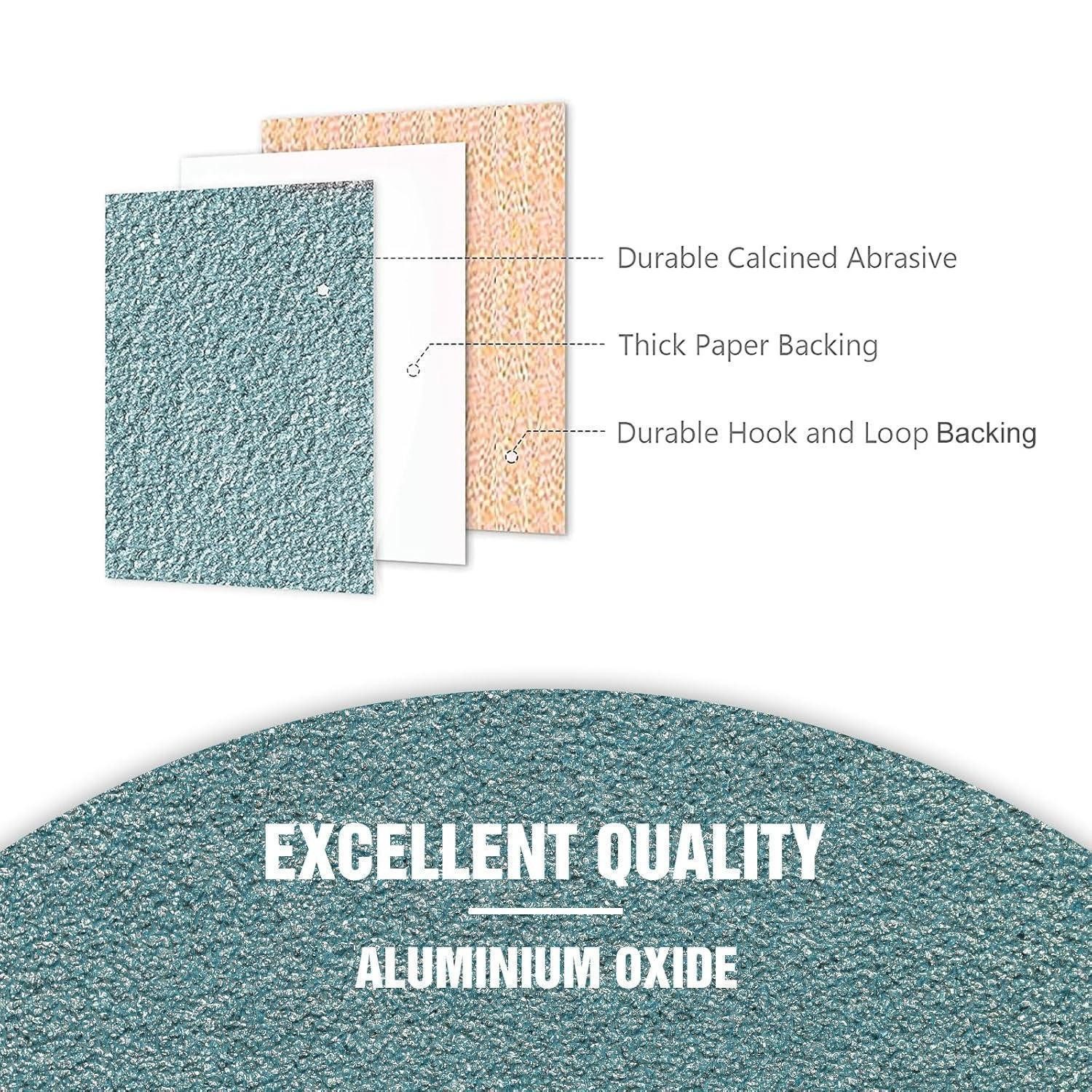 LuxusKollektion Schleifscheibe Schleifpapier Klett 150mm 80 Stk. Mix