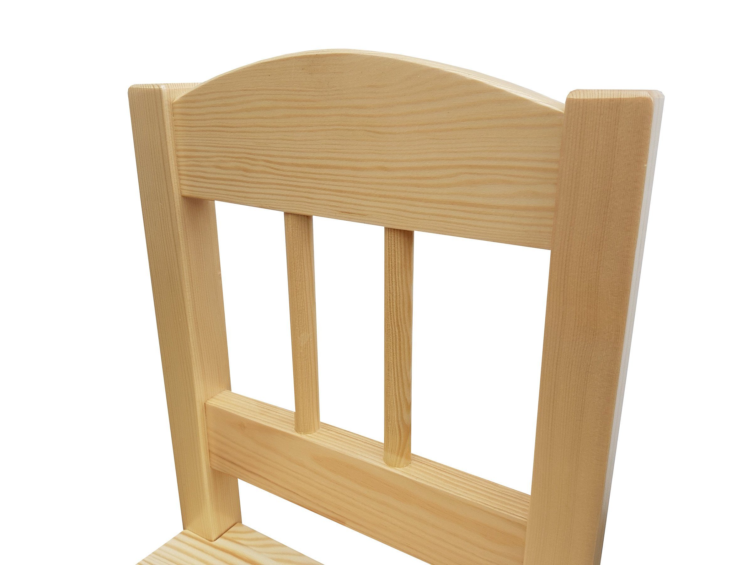 Stühlen Kindersitzgruppe und Kiefer in weiß Holzfarbe Essgruppe oder mit 2 Massiv Tisch ERST-HOLZ