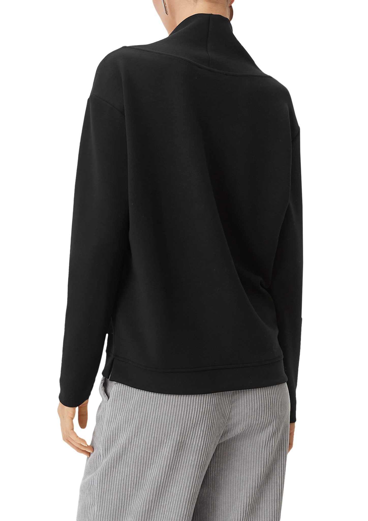 Comma Sweatshirt Sweatshirt schwarz aus Modalmix