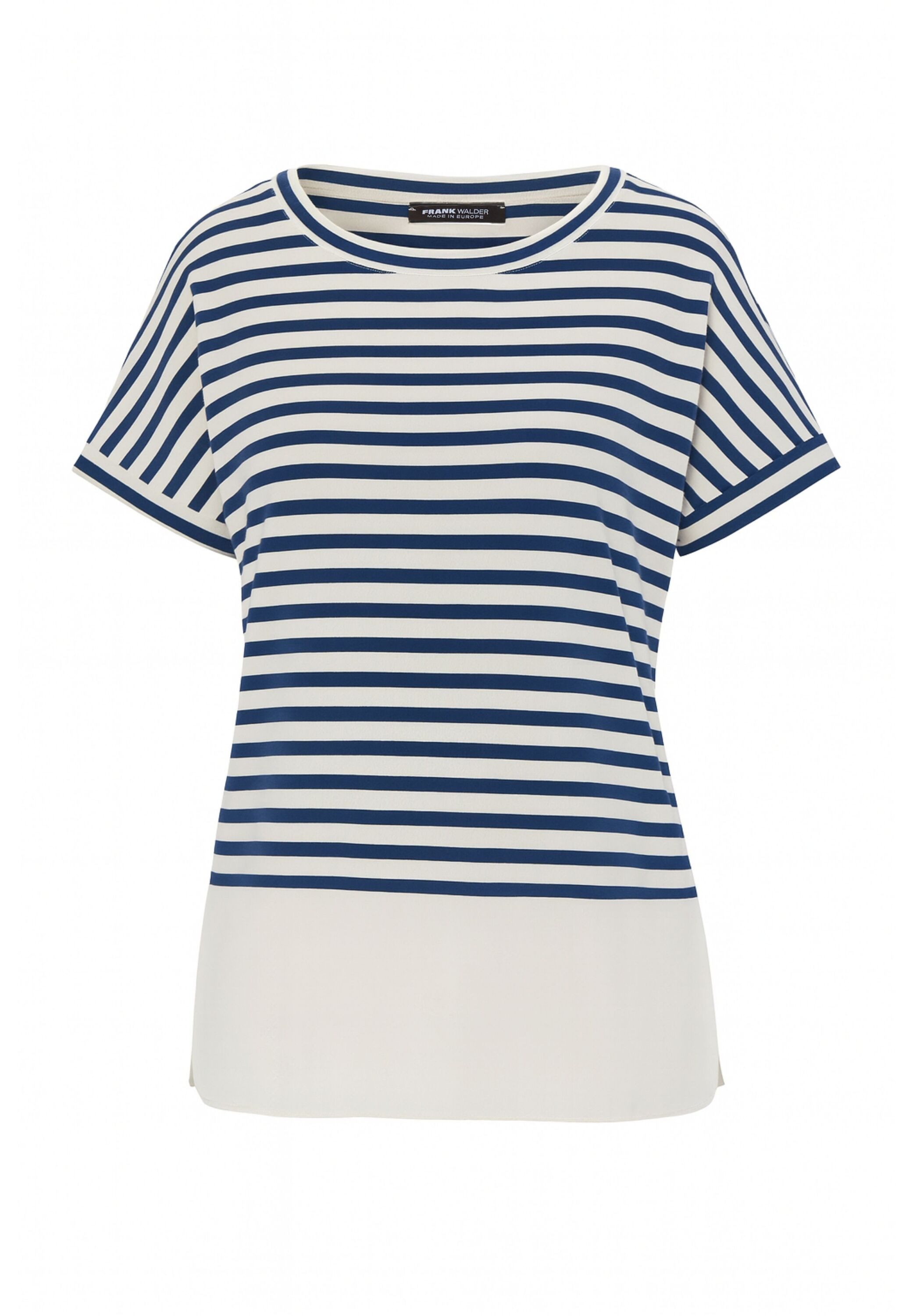 FRANK WALDER T-Shirt mit Kontrastsaum günstig online kaufen