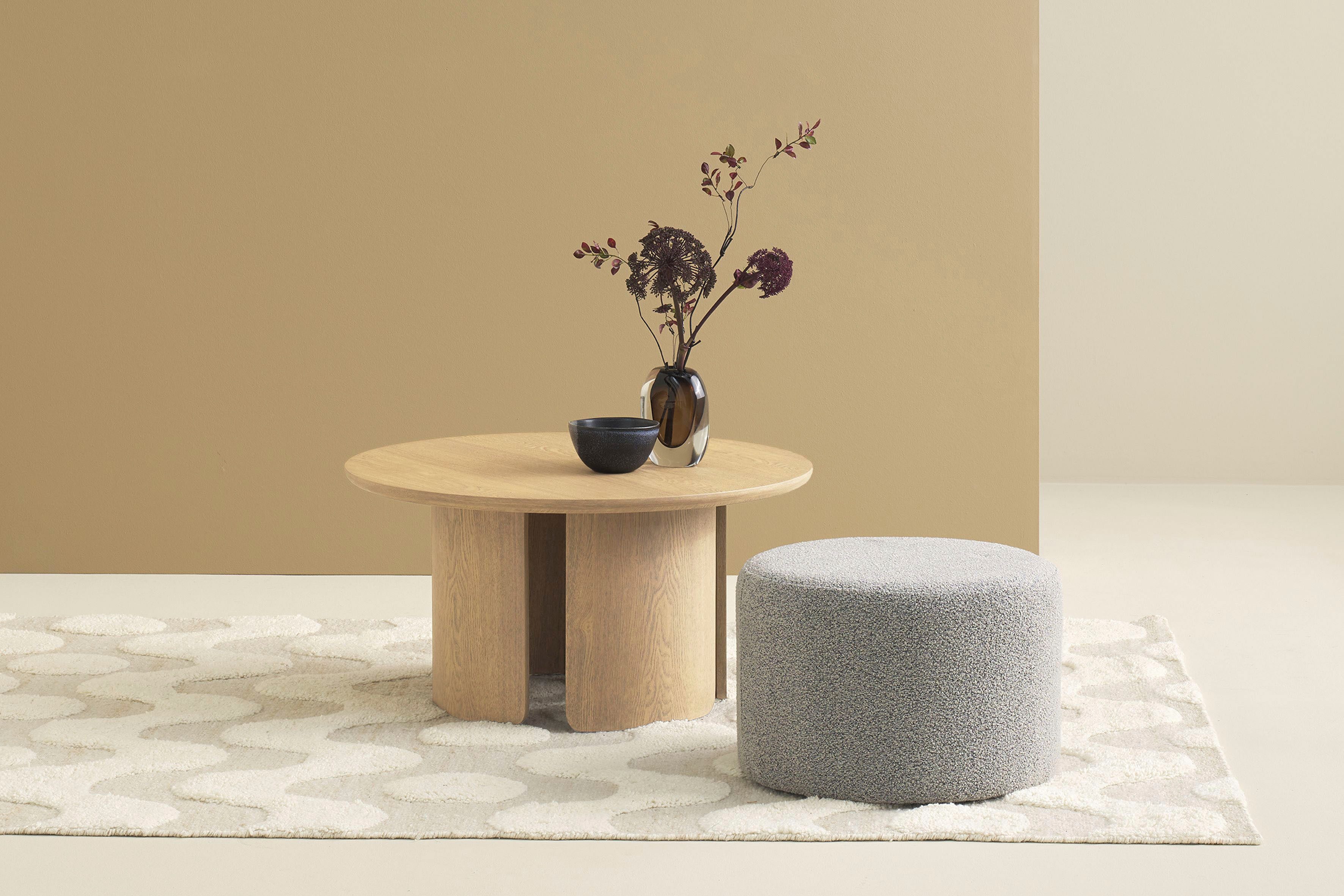 SCHÖNER WOHNEN-Kollektion Couchtisch MOLDE (1-St), 80 cm, mit variabel montierbarem Untergestell