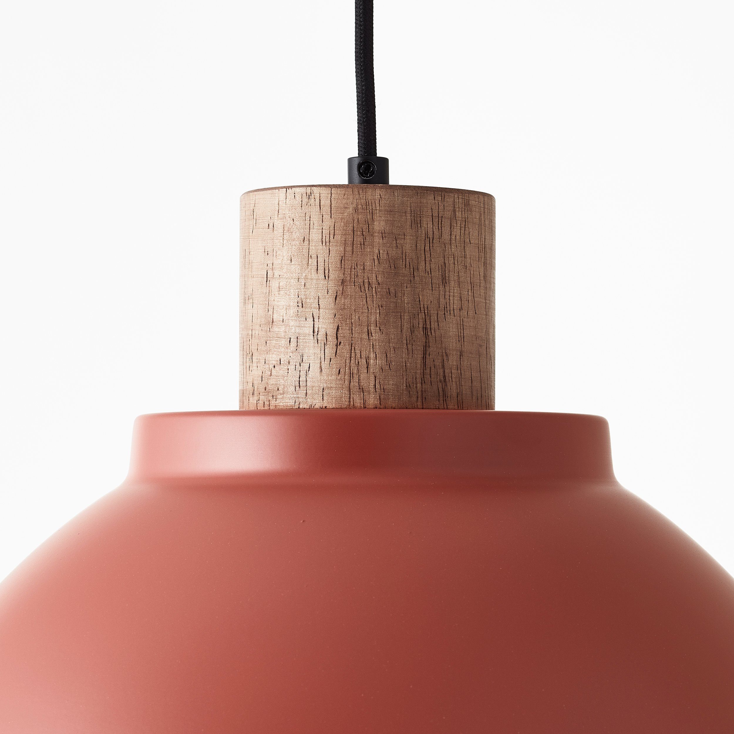 Brilliant Pendelleuchte Erena, ohne Leuchtmittel, Höhe 120 cm, Ø 38 cm, E27, kürzbar, Metall/Holz