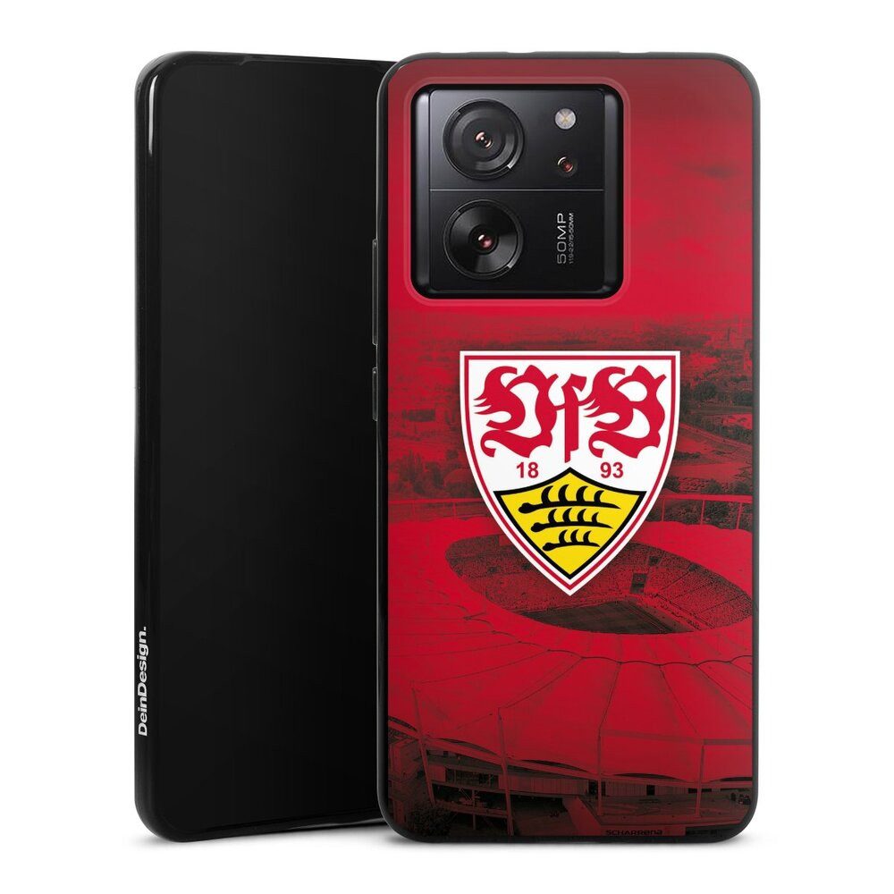 DeinDesign Handyhülle VfB Stuttgart Stadion Offizielles Lizenzprodukt VfB Stadion Rot, Xiaomi 13T Pro Silikon Hülle Bumper Case Handy Schutzhülle
