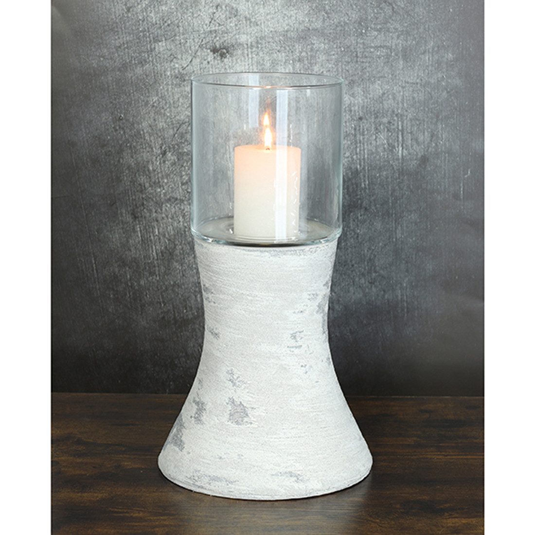 Annimuck Windlicht Goldbach Grosses Keramik Windlicht Glas 24 x 15,5 x