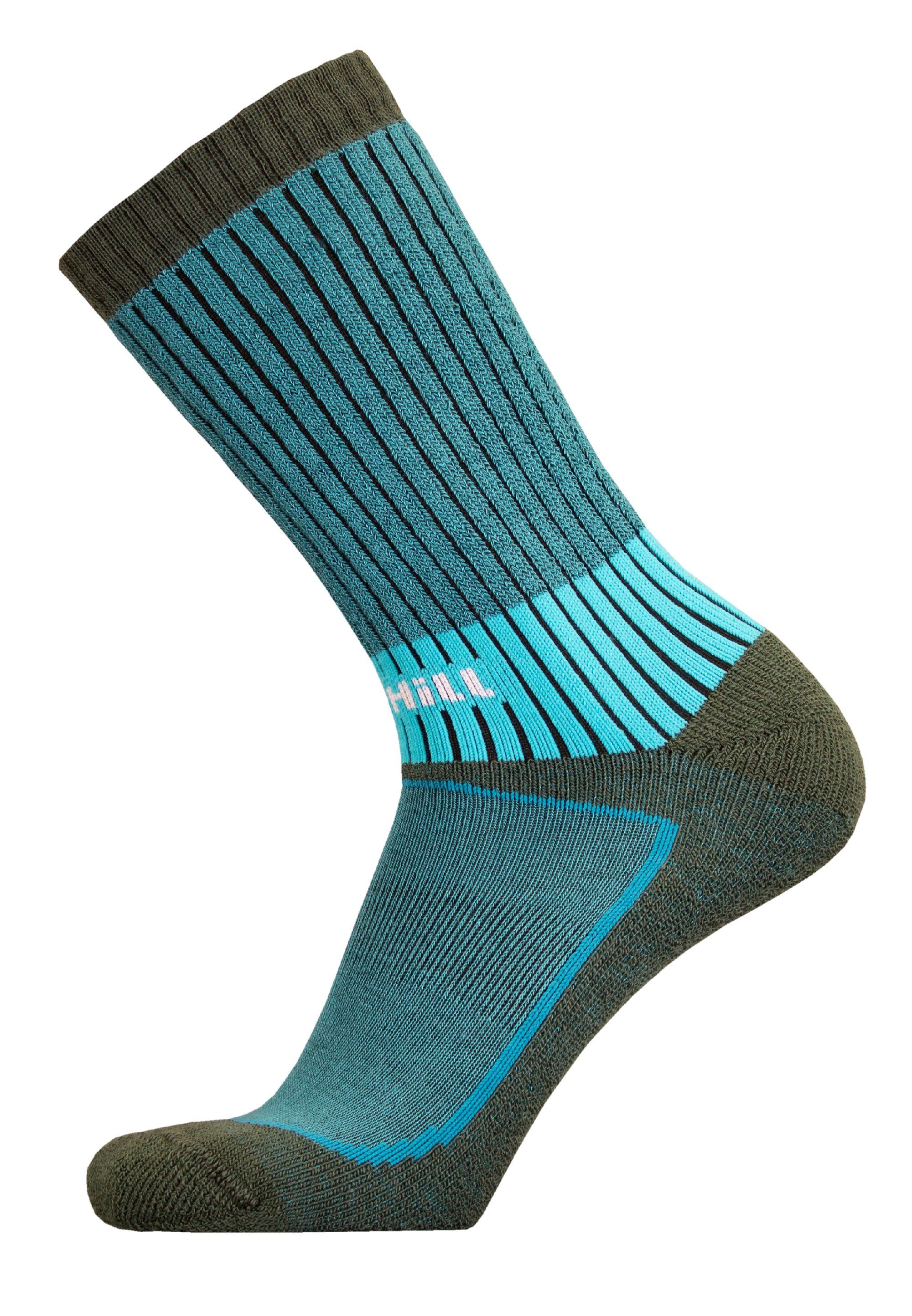UphillSport Socken VAARU (1-Paar) mit 4-Lagen-Struktur grau-grün