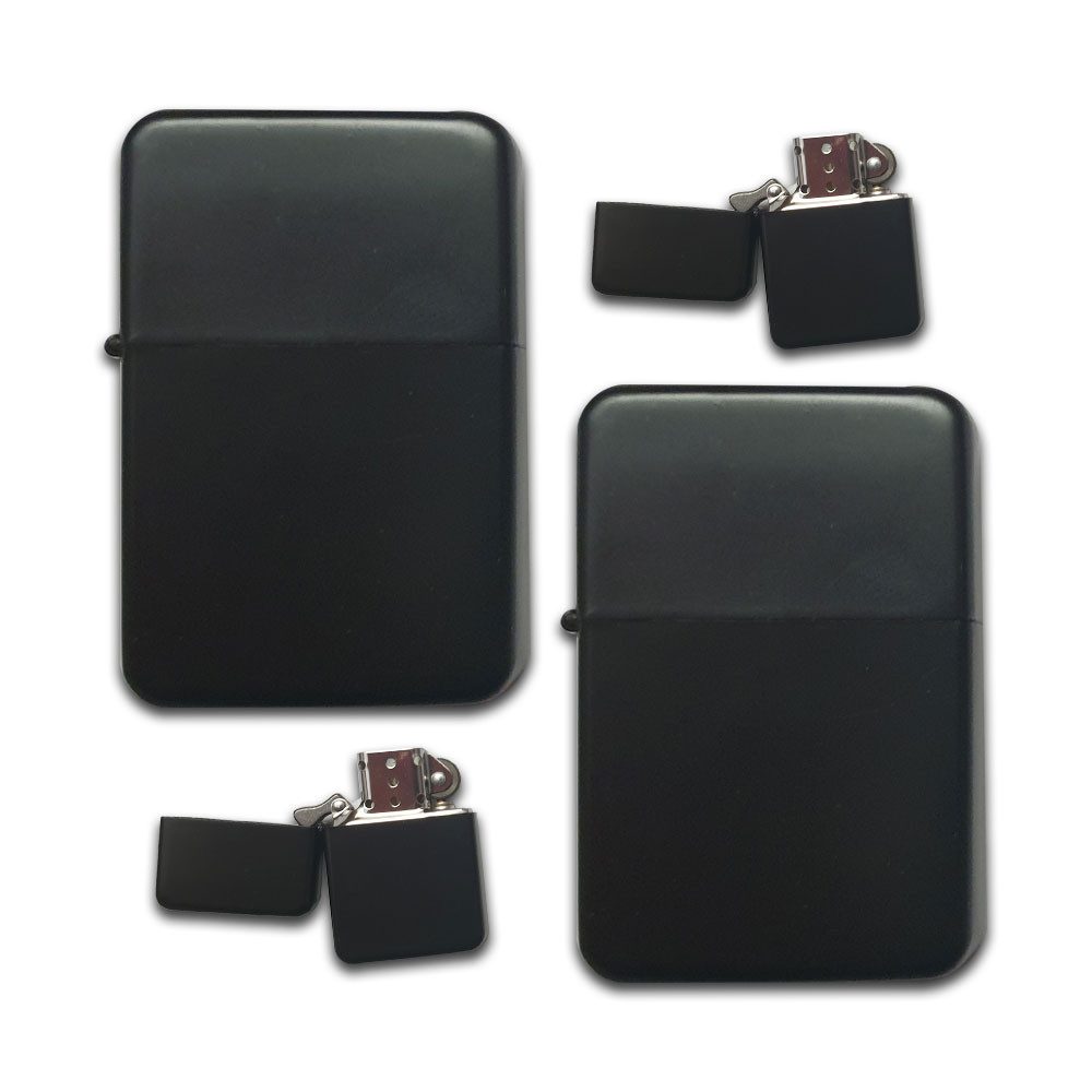 Coumo Feuerzeug Benzinfeuerzeug Set Klassiker 2x Benzin Feuerzeug Outdoor Metall