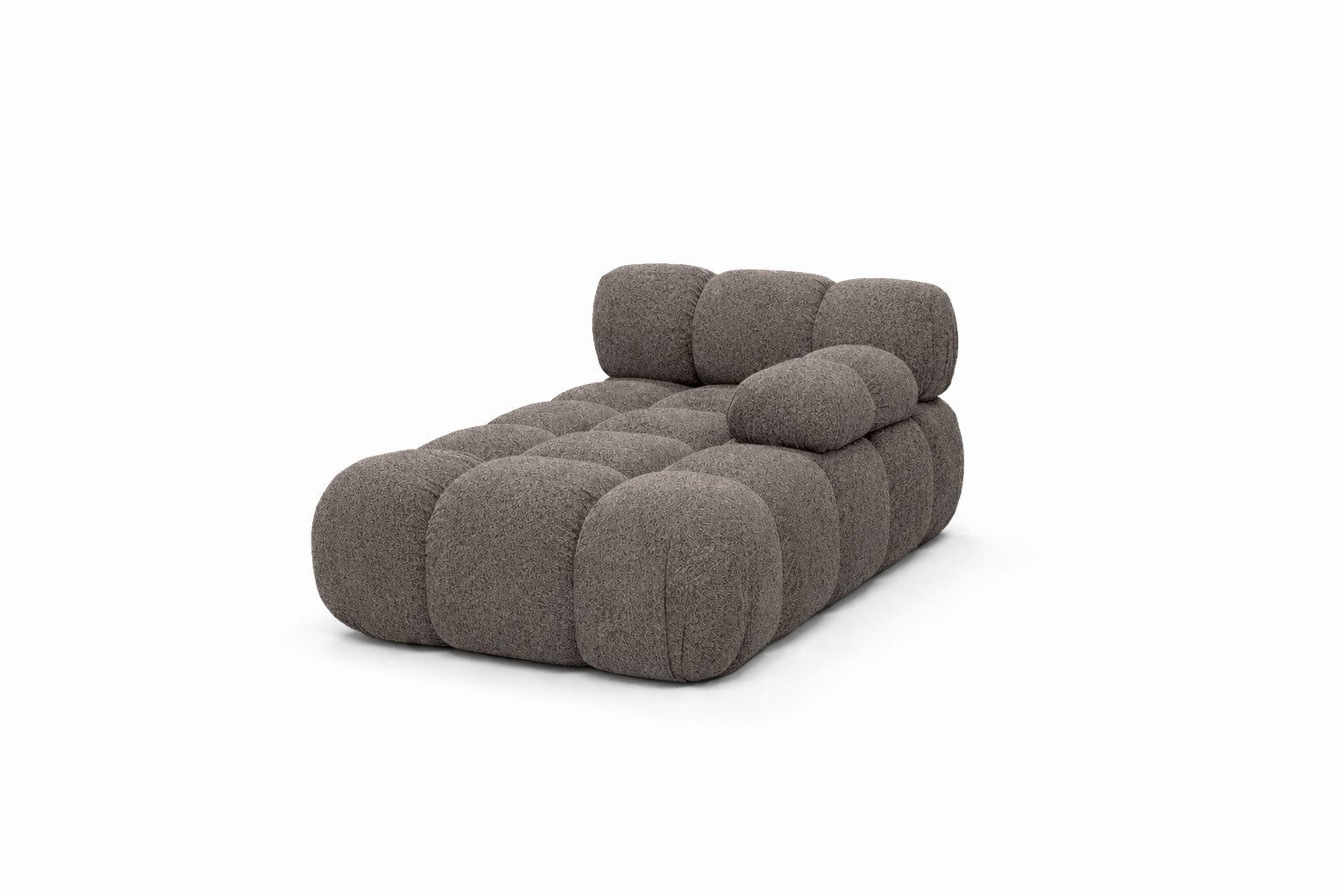 Kaiser Möbel Chaiselongue modular für Wohnzimmer, Bouclé-Stoff Abriamo, Selia, Chaiselongue, Chaiselongue-Modul zum Entspannen,Modernes Lounge-Design