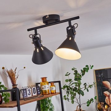 hofstein Deckenleuchte »Pratomagno« Deckenlampe, Metall, Schwarz/Weiß, verstellbare Strahler, ohne Leuchtmittel, Leuchte im Retro/Vintage-Design mit Lichteffekt, 2xE14