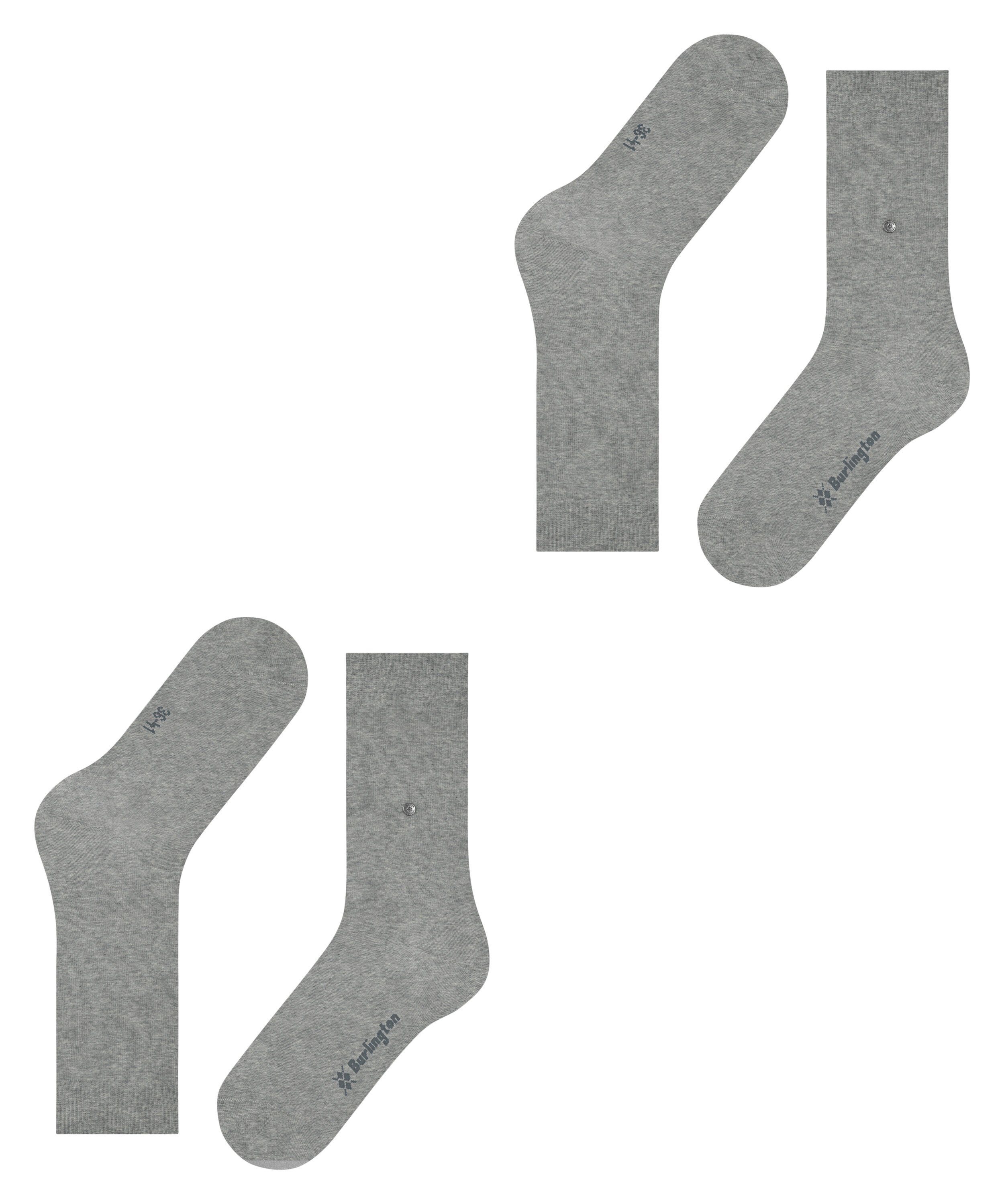 Burlington Socken Everyday (3401) (2-Paar) 2-Pack light grey