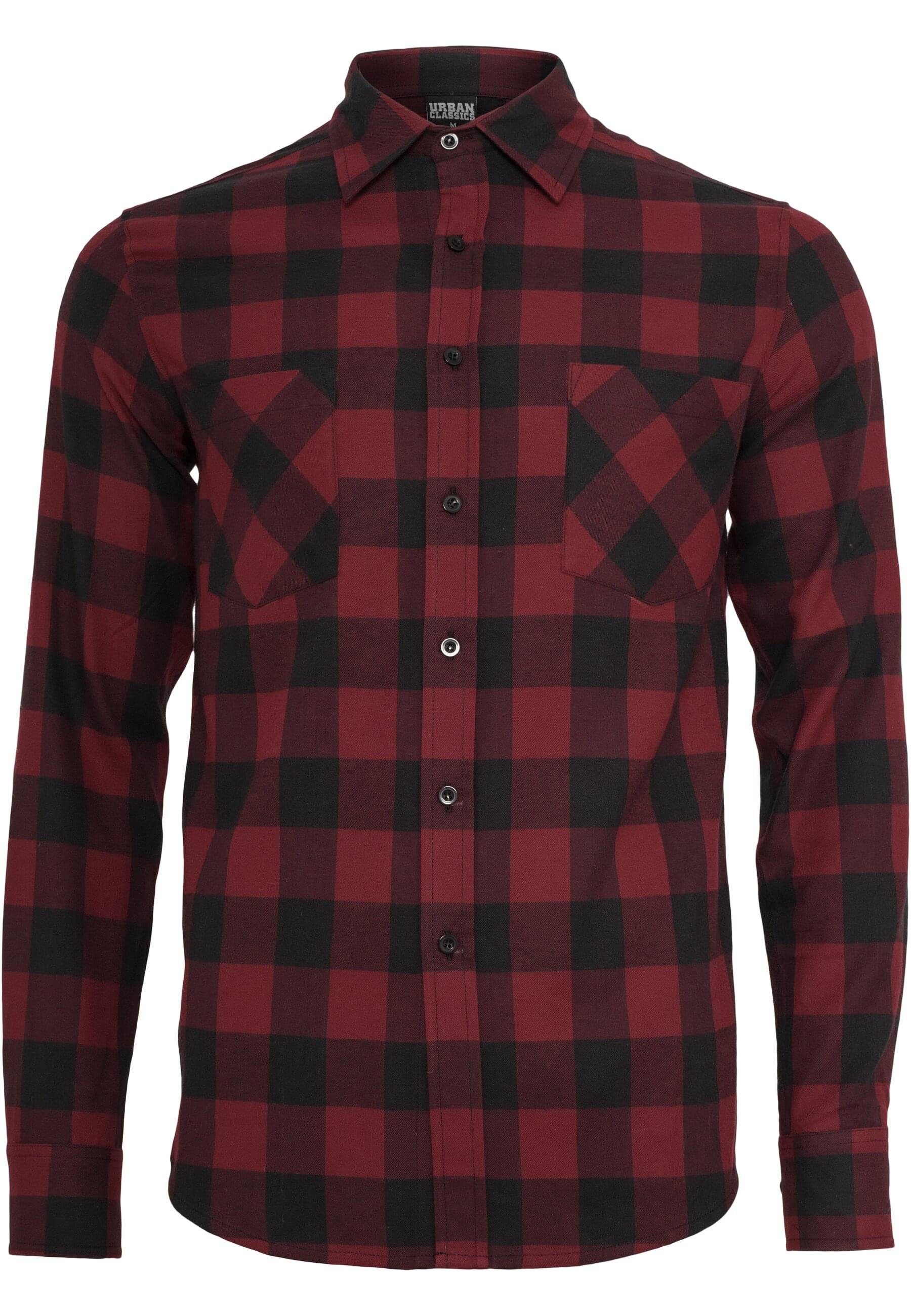 URBAN CLASSICS Kurzarmshirt Urban Classics Herren Checked Flanell Shirt (1- günstig online kaufen