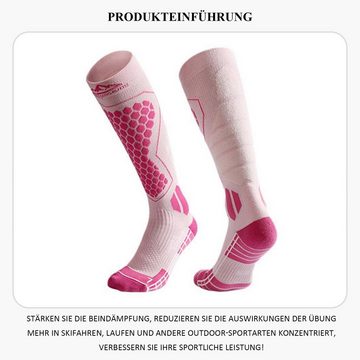 Daisred Sportsocken 1 Paar Wool Wolle Warm Dick Skisocken Kompressionssocken