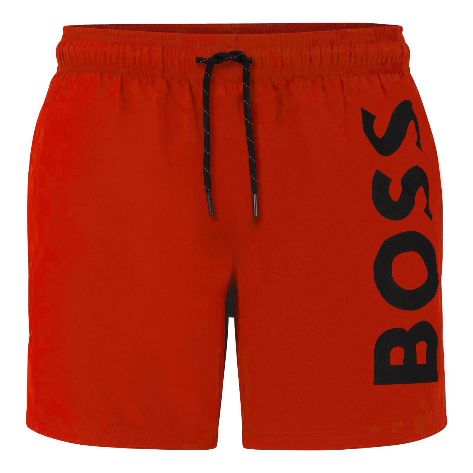 BOSS Badeshorts Octopus mit großem Markenschriftzug auf dem linken Bein 821 bright orange