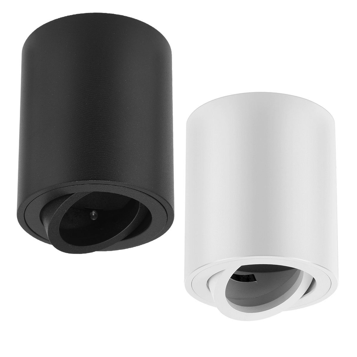 LETGOSPT Deckenstrahler Aufbaustrahler Deckenlampe GU10 Downlight,8.5x8cm Weiß