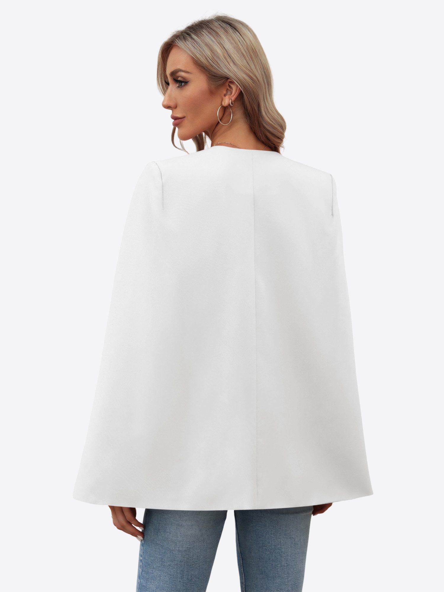 Imily Bela Jackenblazer Damen Cape Blazer (Packung, 1-tlg., 1per-Pack) Gespaltene Ärmel
