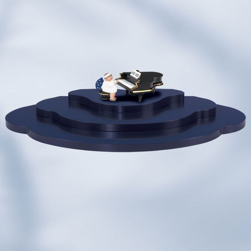 KWO Kunstgewerbe Werkstätten Engelfigur Miniaturfigur Engel am Flügel BxTxH= 8,5x13x4,5cm NEU