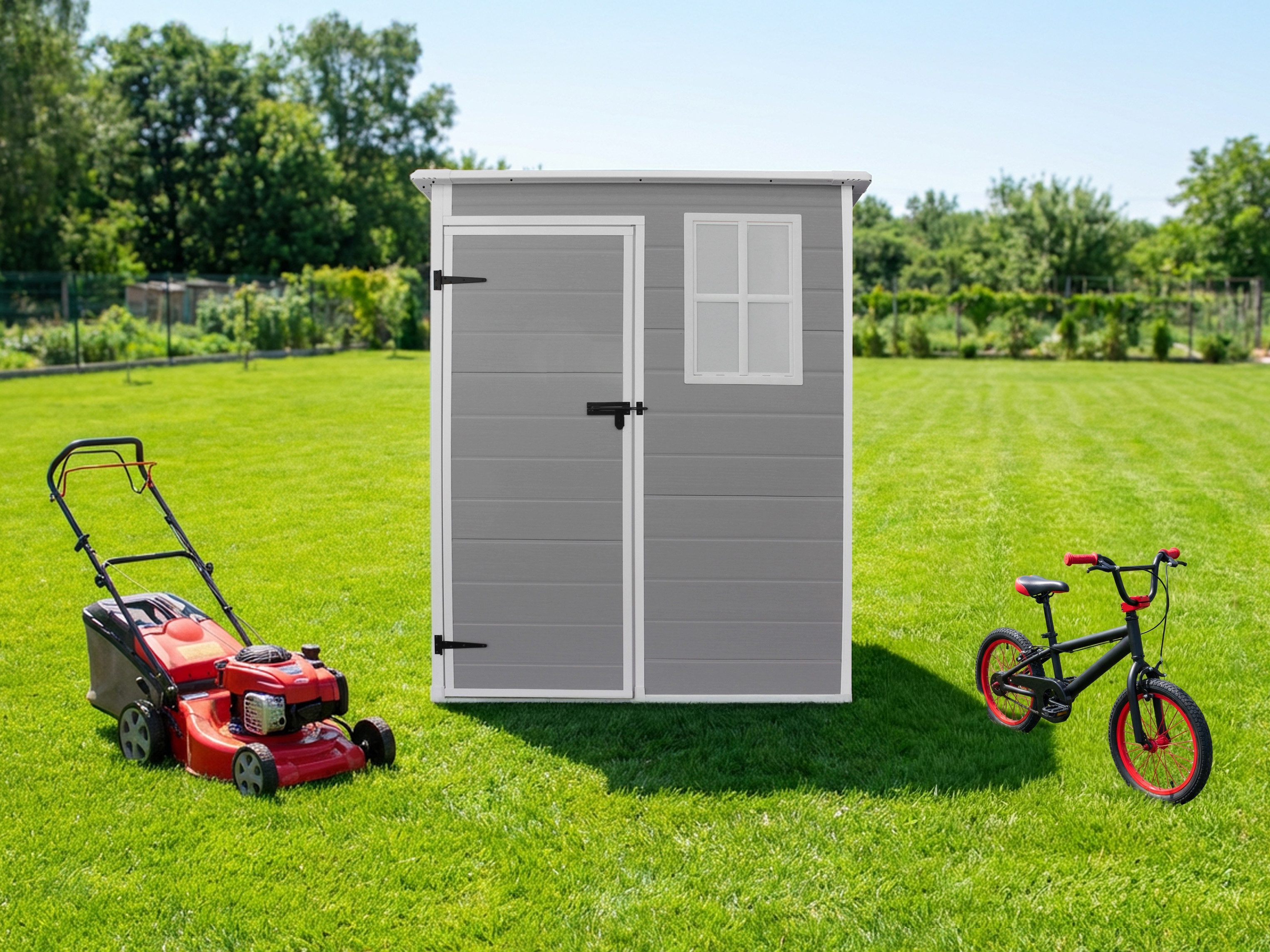 KONIFERA Gerätehaus Lugo, BxT: 151x92 cm, Nagersicher und wasserdicht