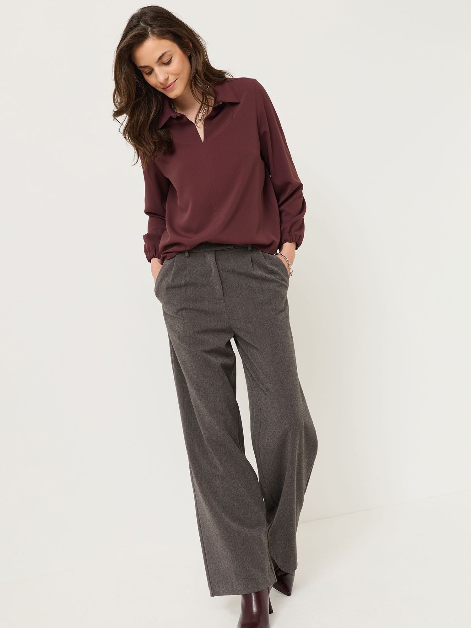 Tamaris Klassische Bluse Langarm Relaxed TAW1092