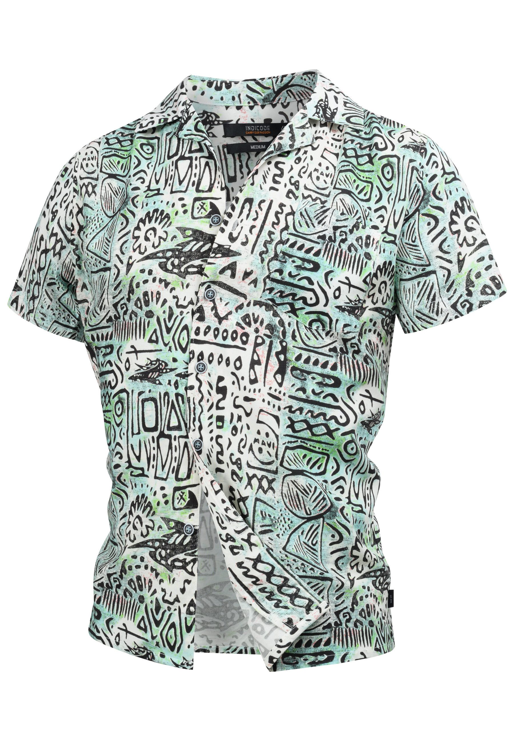 Indicode Kurzarmhemd Herren INMilky Herrenhemd Kurzarm aus angenehm kühlend günstig online kaufen