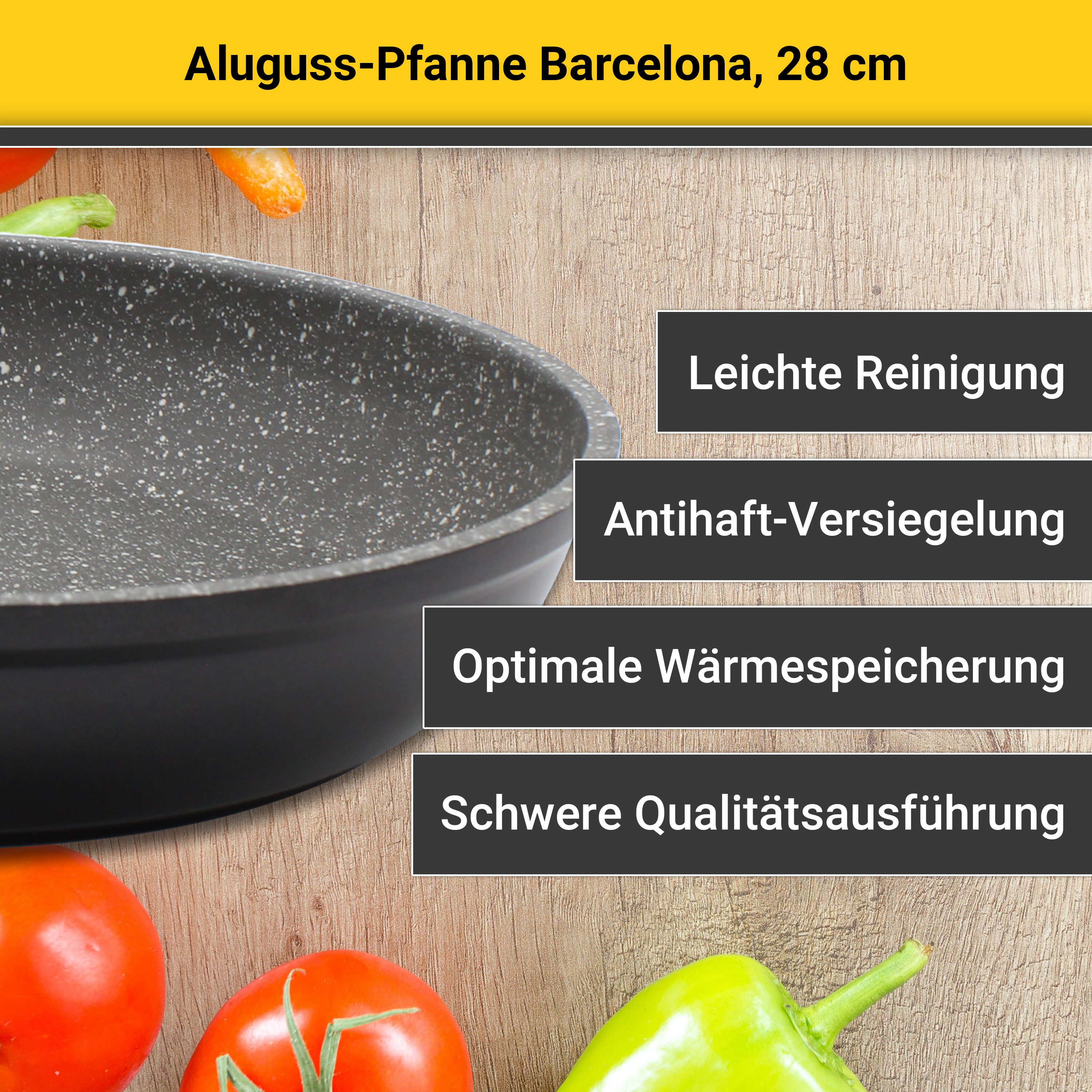 Krüger Bratpfanne Aluguss Pfanne Bacelona, Aluminiumguss (1-tlg), für Induktions-Kochfelder geeignet – Bild 2 von 5