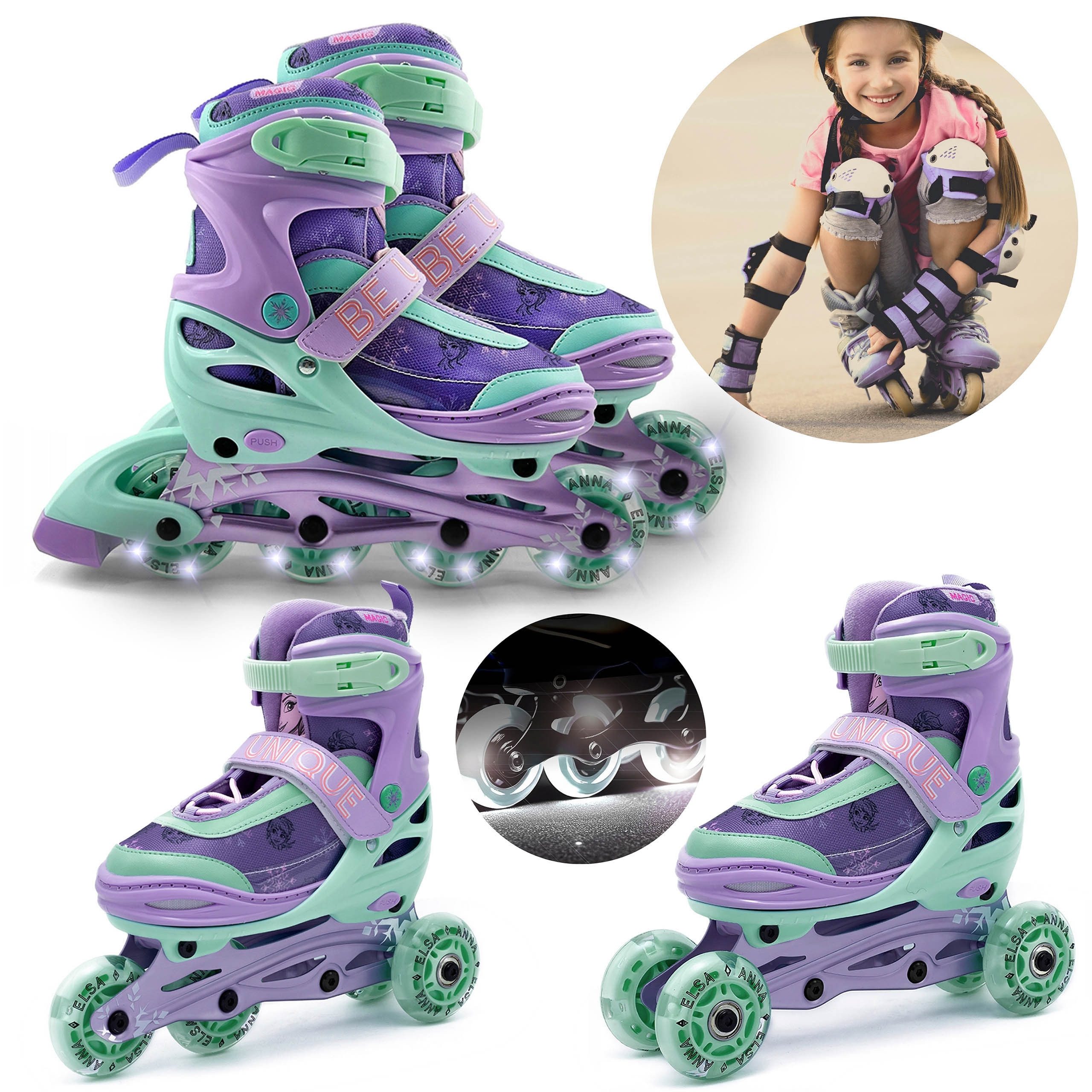 Rollschuhe DISNEY Frozen 3-in-1 ROLLSCHUHE für Mädchen, LED-Räder, 34-37 EU