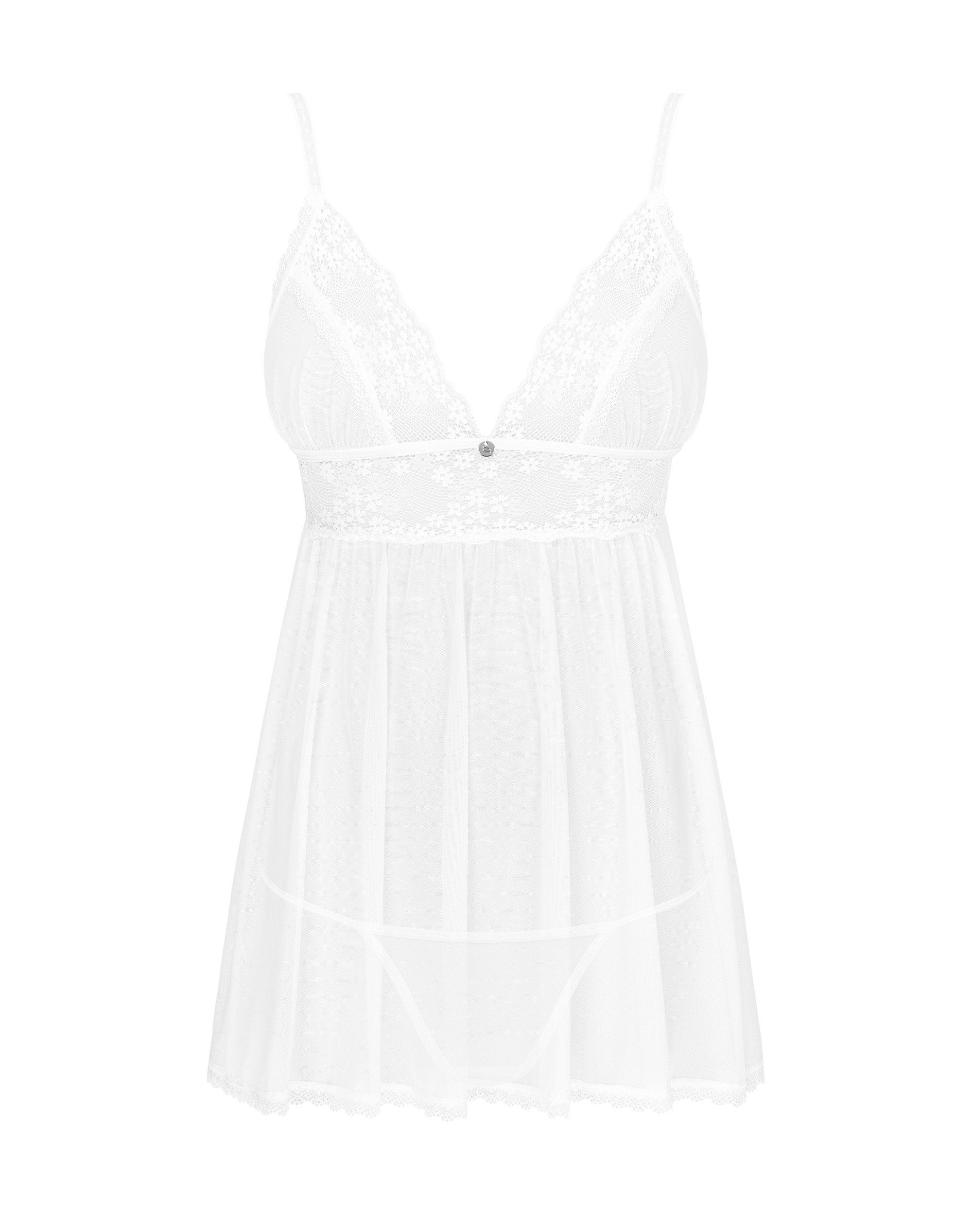 Obsessive Negligé Babydoll Heavenlly weiß mit String Negligee (2-tlg)