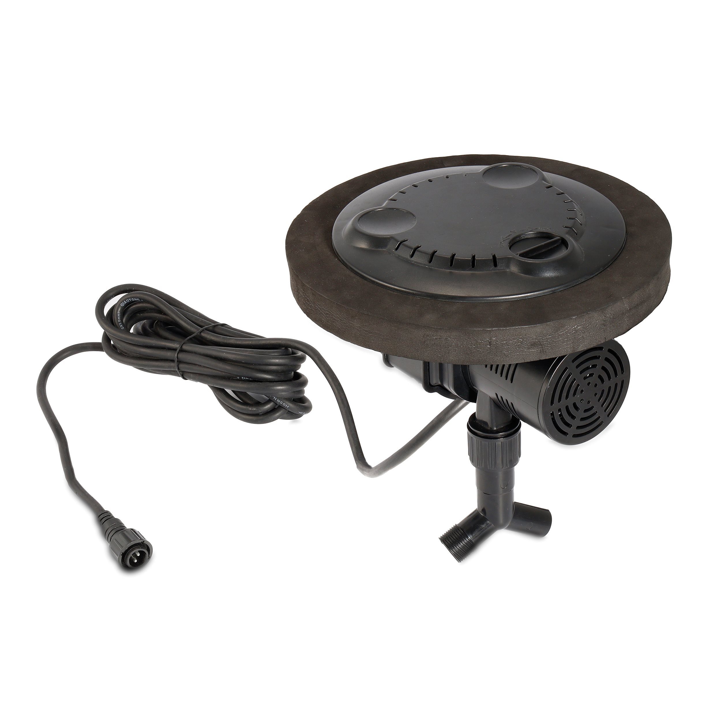 esotec Teichbelüfter Power Float Einzelpumpe 18V/DC 1000l/h, Kabel 5m, Ersatzpumpe 101855, (Komplettset)