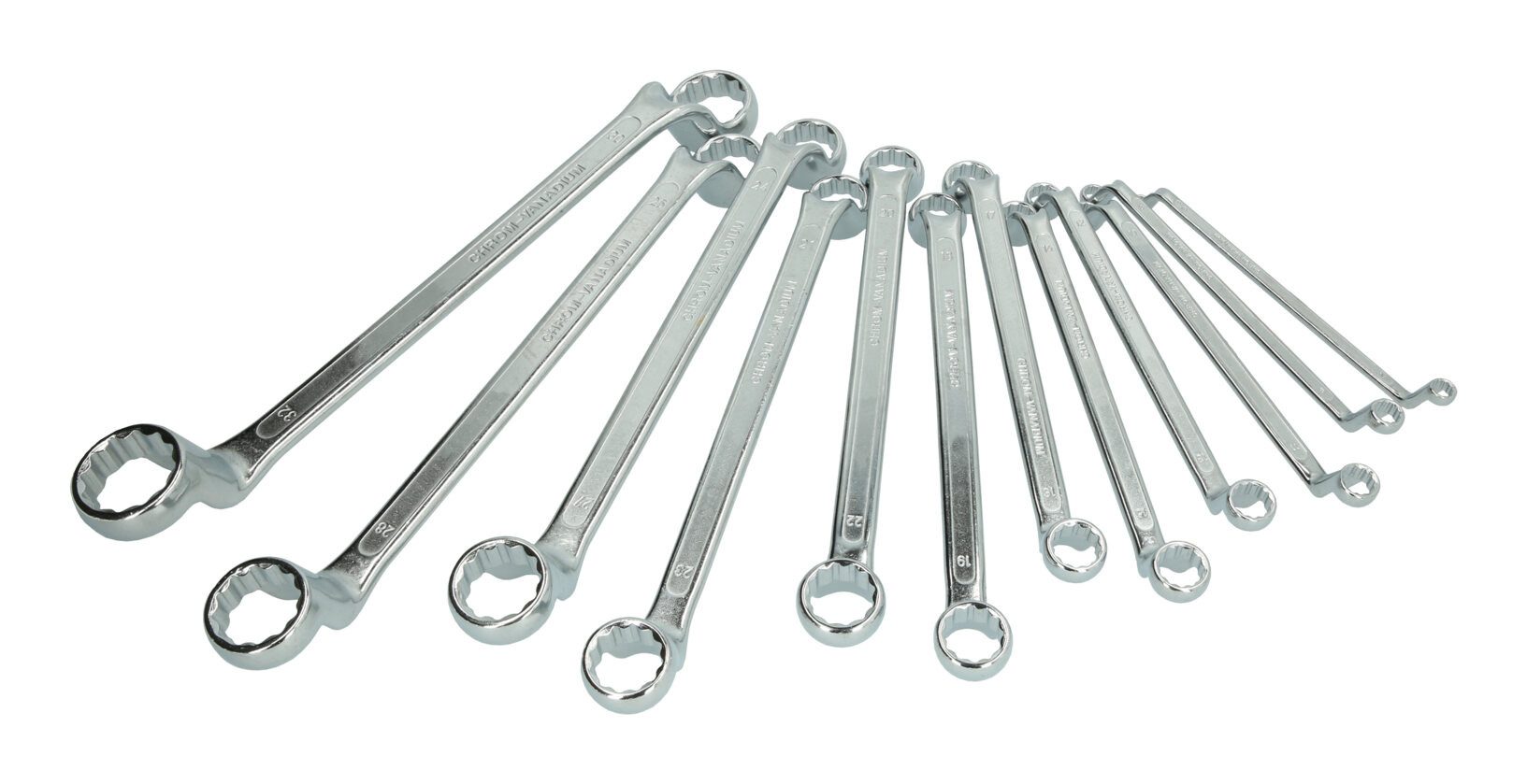 Brilliant Tools Ringschlüssel (12 St), DoppelSatz, gekröpft, 12-teilig